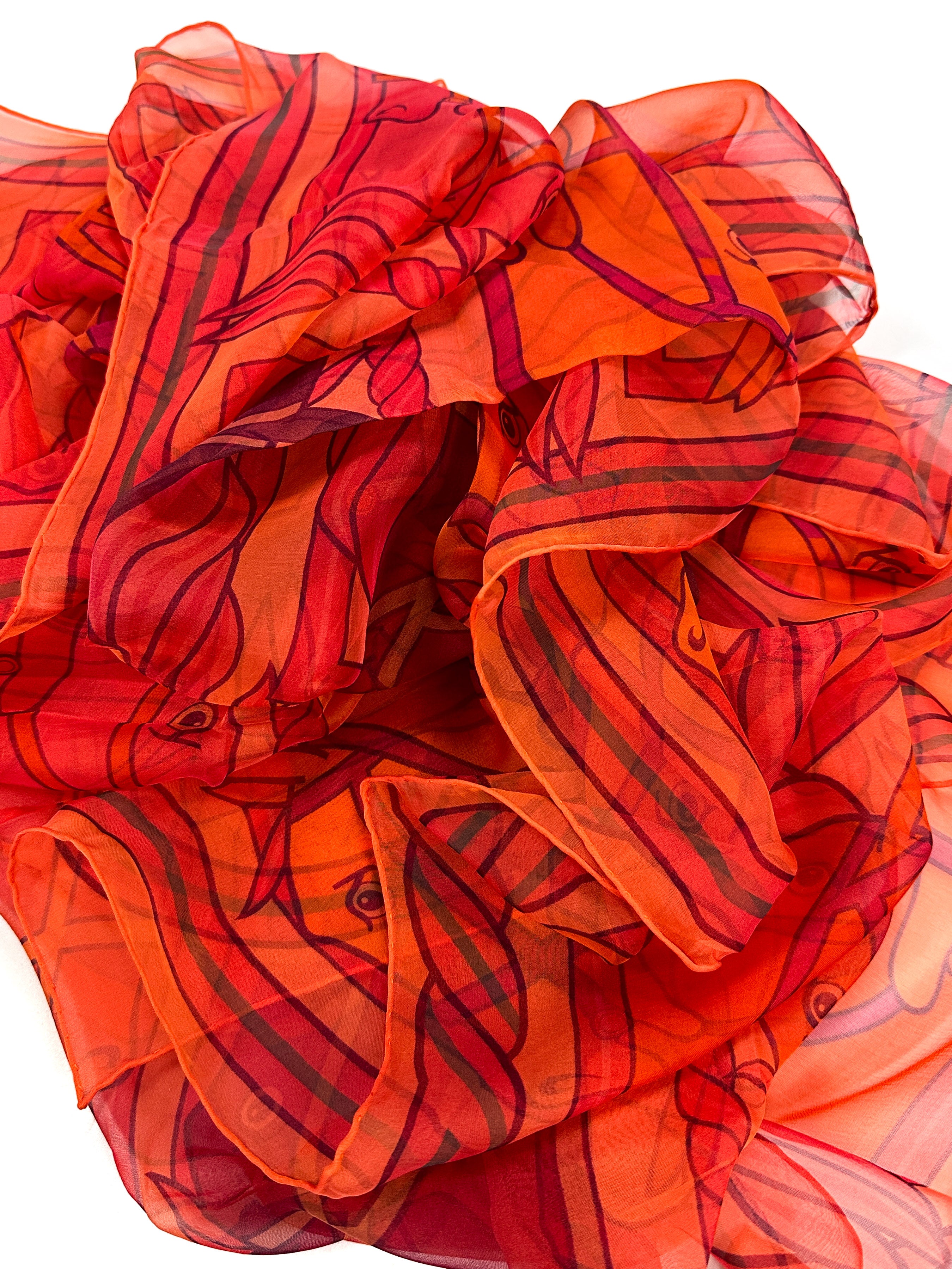 Hermès Quadrige Mousseline Shawl