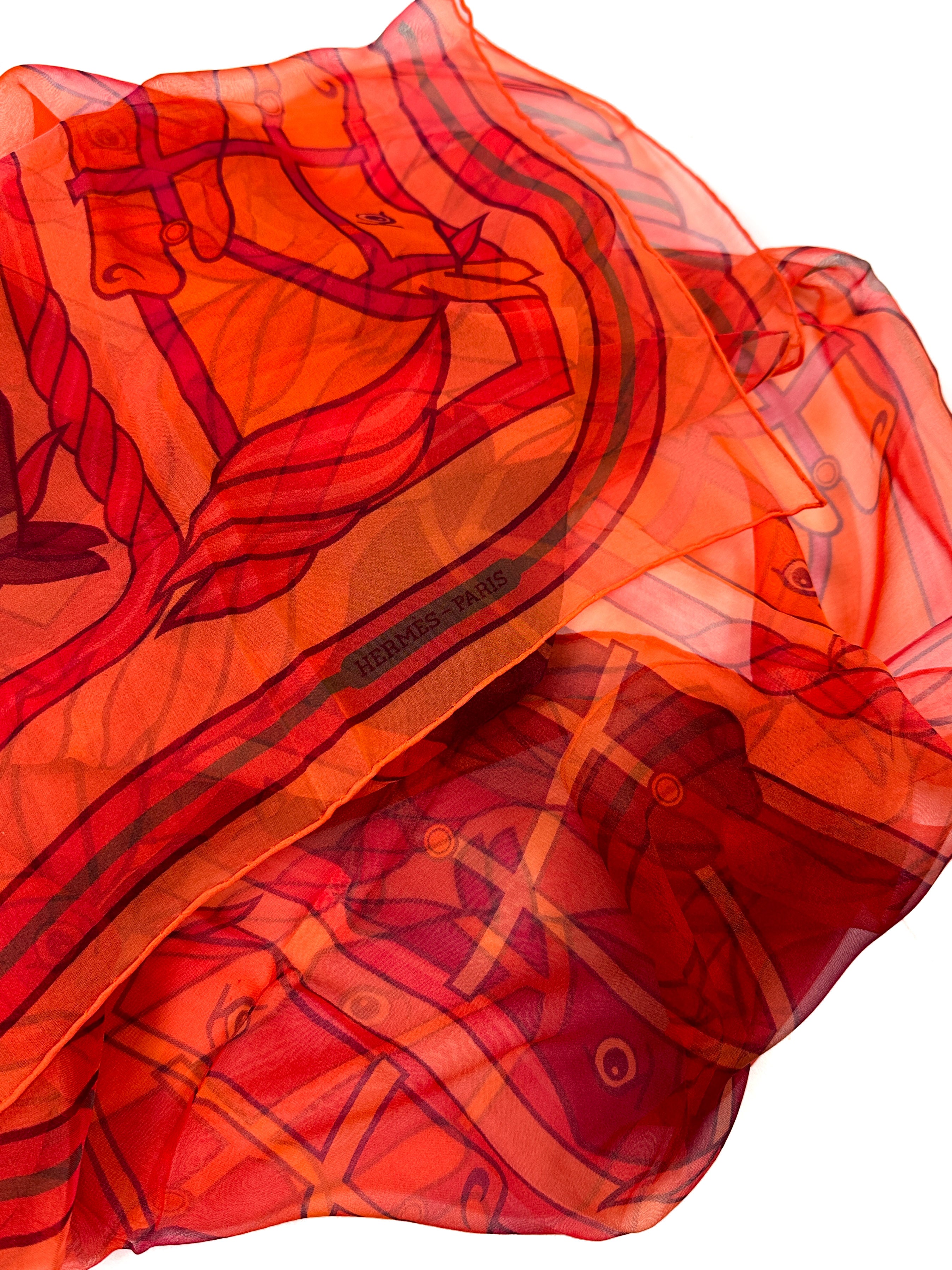 Hermès Quadrige Mousseline Shawl