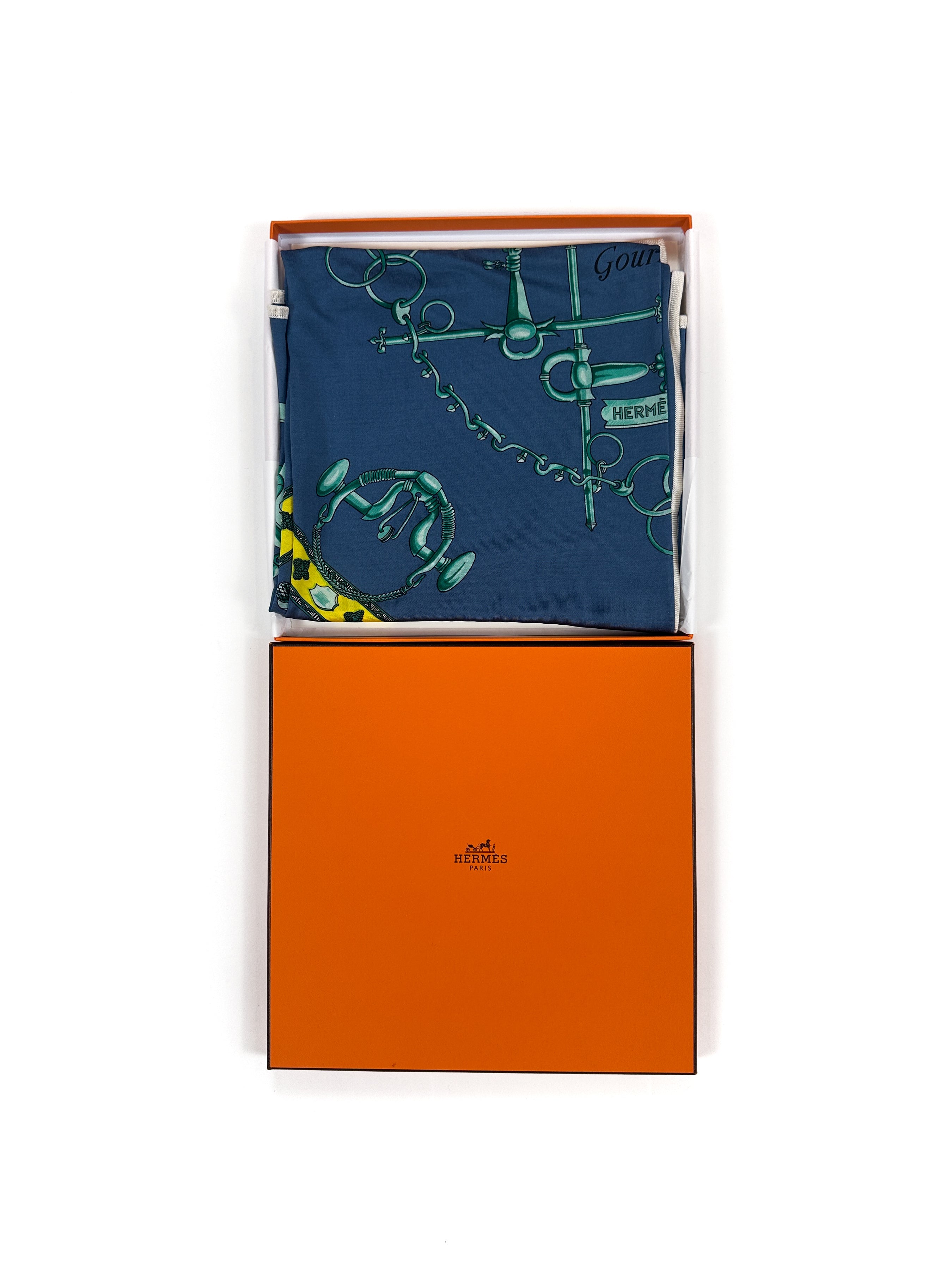 Hermès Mors et Gourmettes Silk Jersey 90