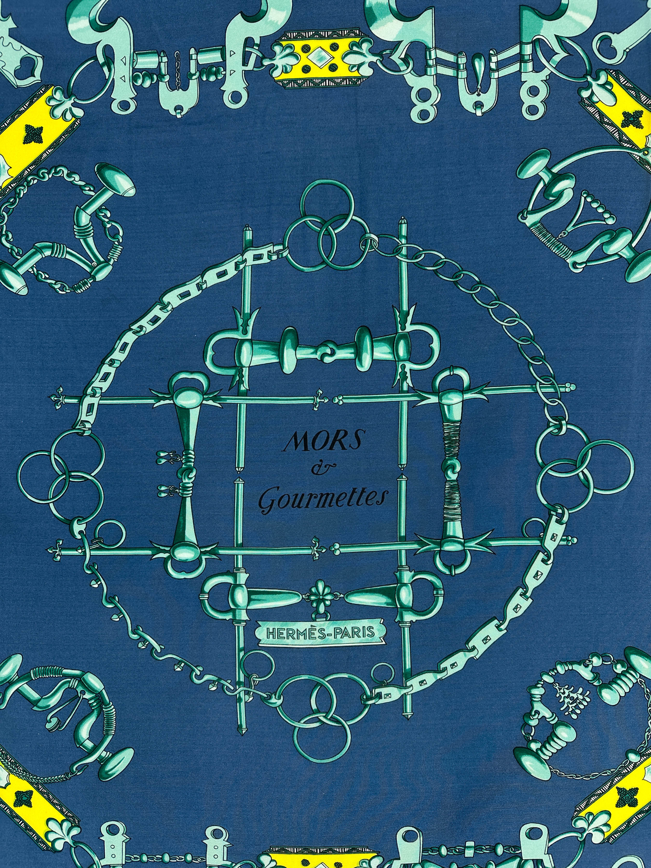 Hermès Mors et Gourmettes Silk Jersey 90