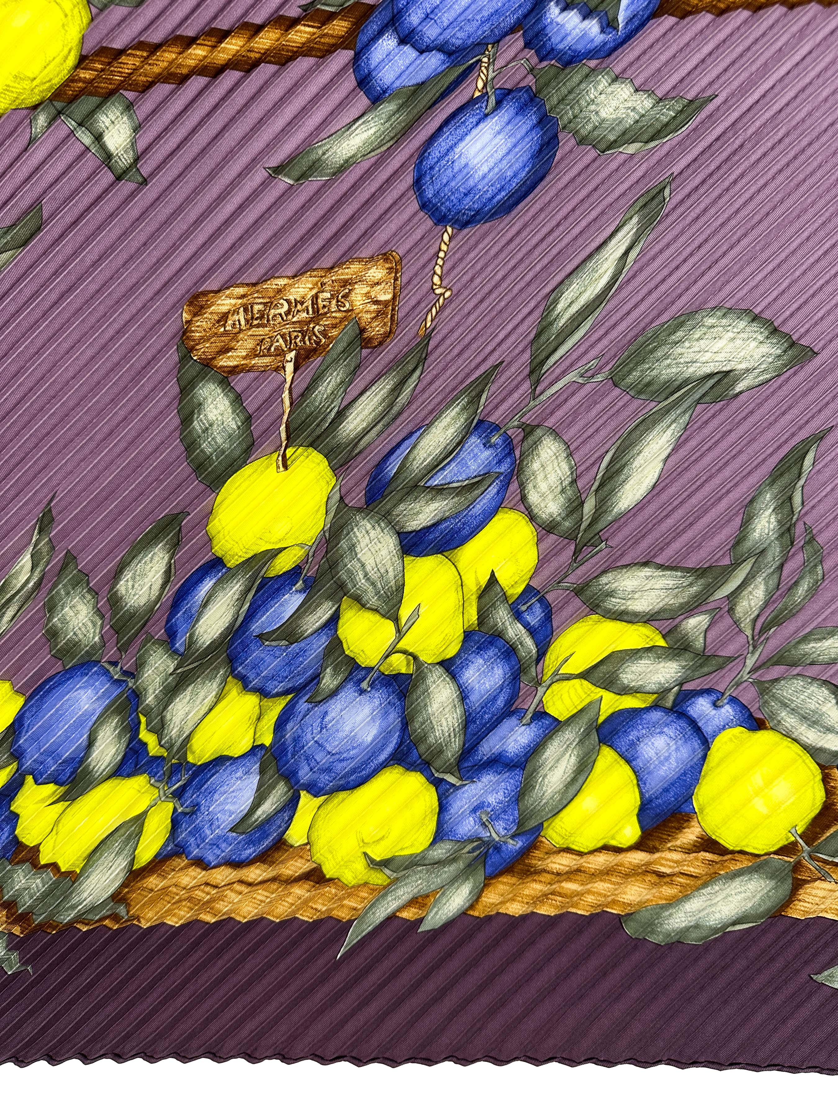 Hermès Oranges et Citrons Plissé 90