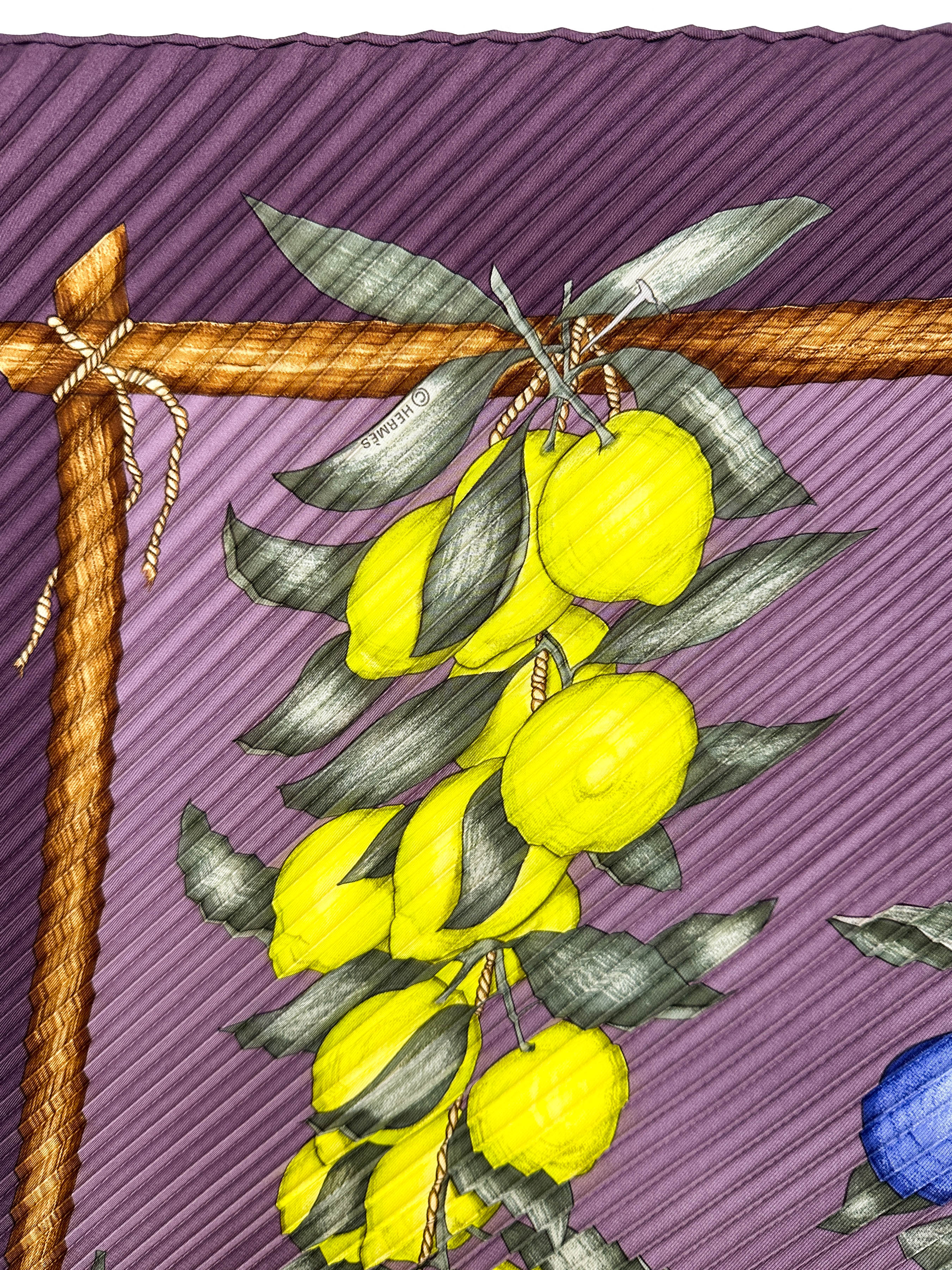 Hermès Oranges et Citrons Plissé 90