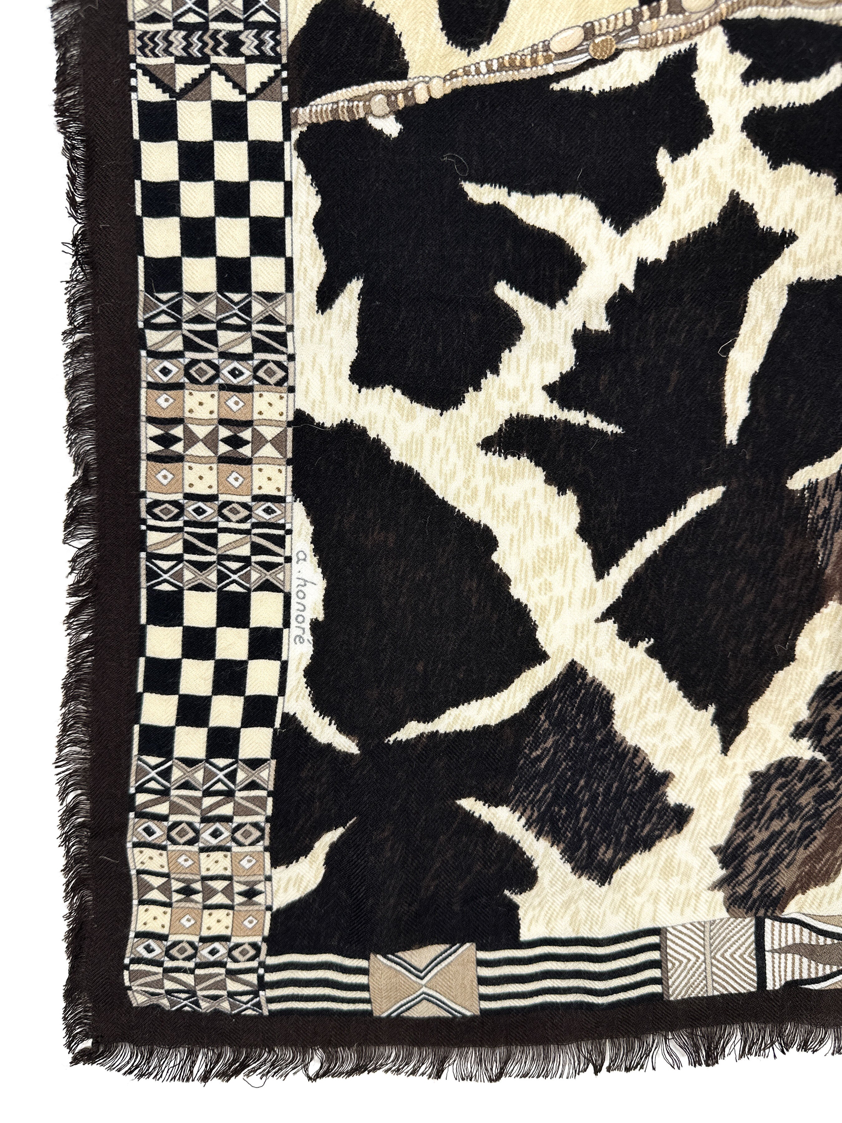 Hermès Pelages et Camouflage Cashmere Silk 90