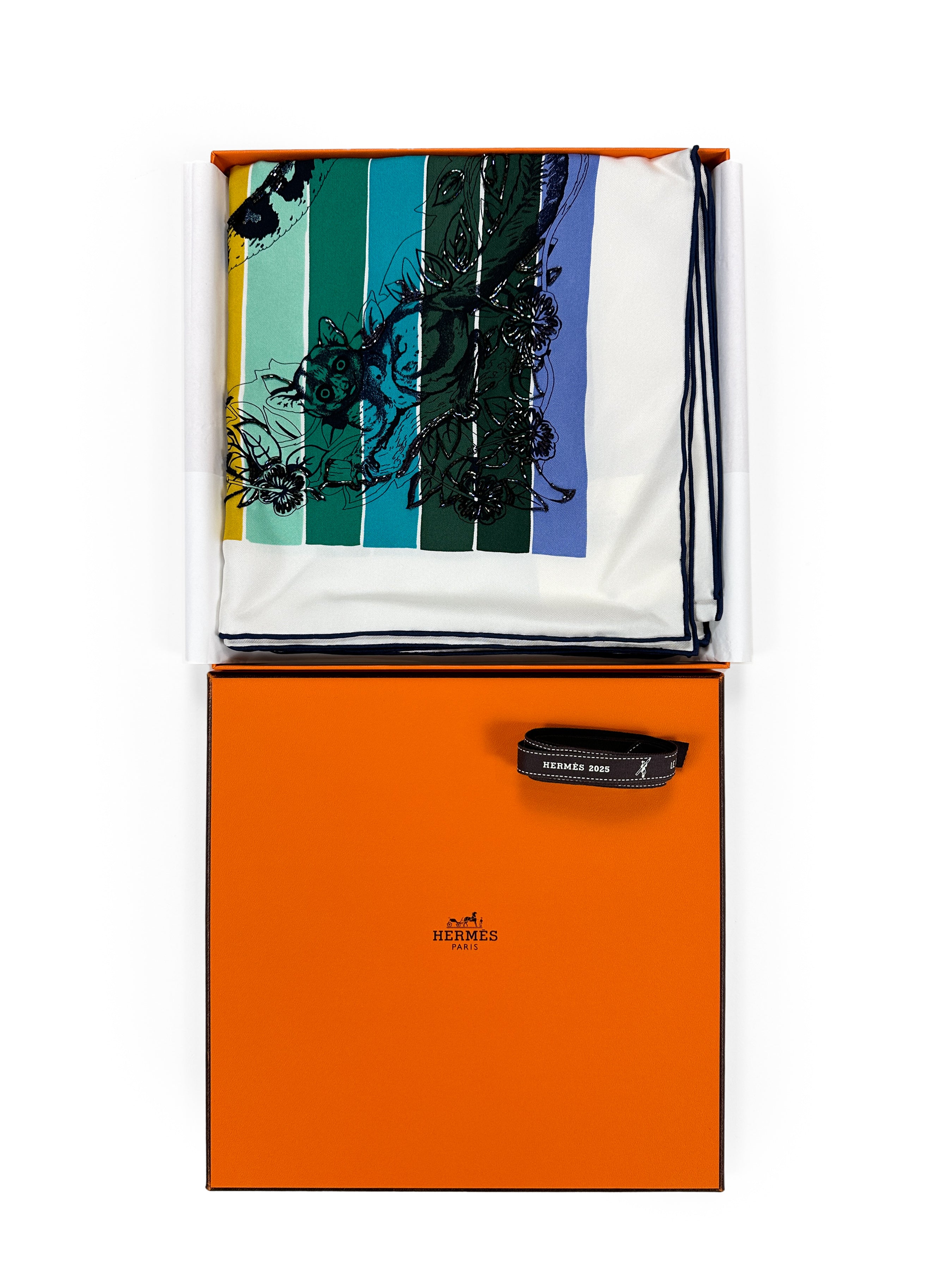 Hermès Jungle Love Rainbow Exceptional Beaded 90