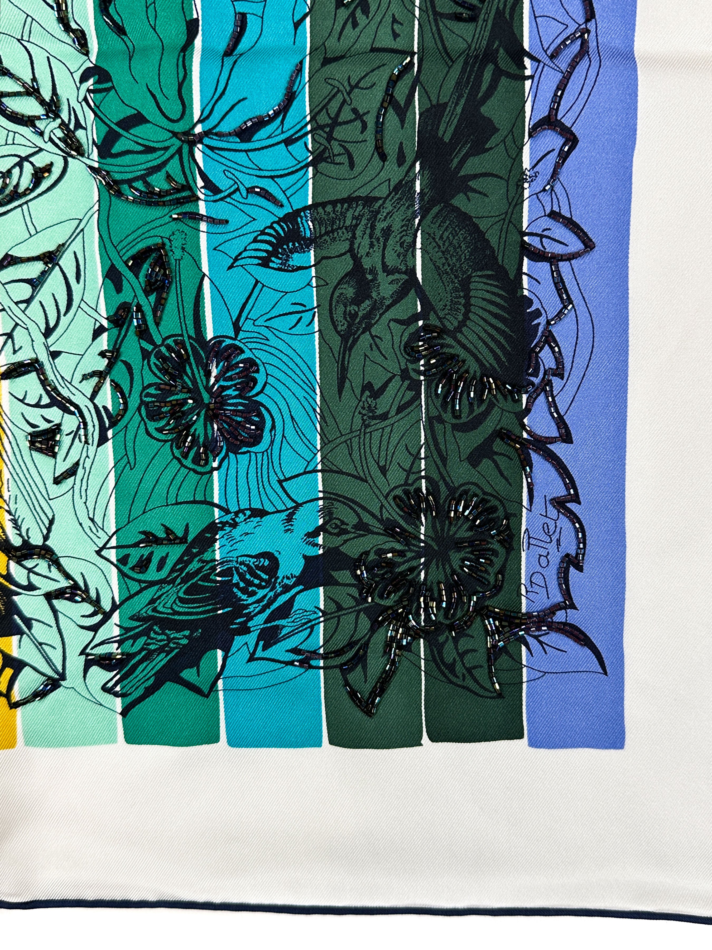 Hermès Jungle Love Rainbow Exceptional Beaded 90