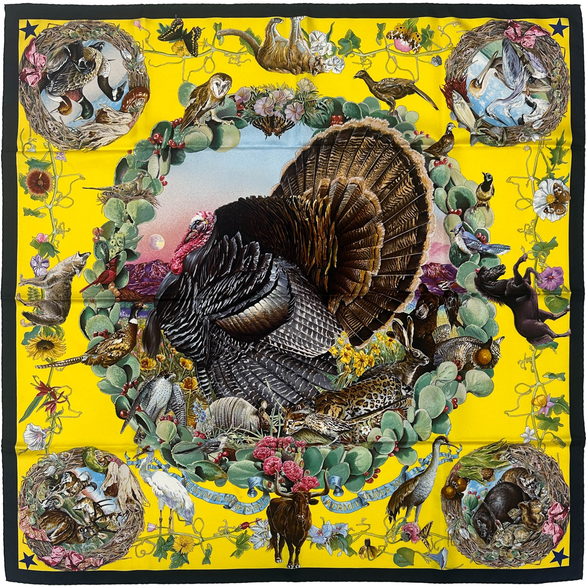 Hermès *Limited Edition Museum of Fine Arts Houston 2005* Faune et Flore du Texas 90