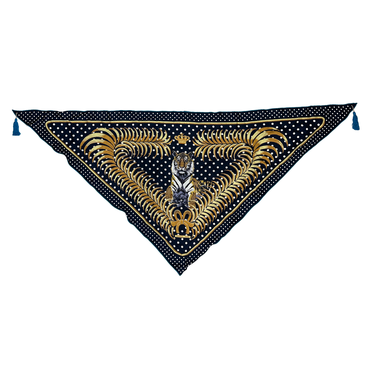 Hermès Tigre Royal Pointe Royale Washed Silk Triangle