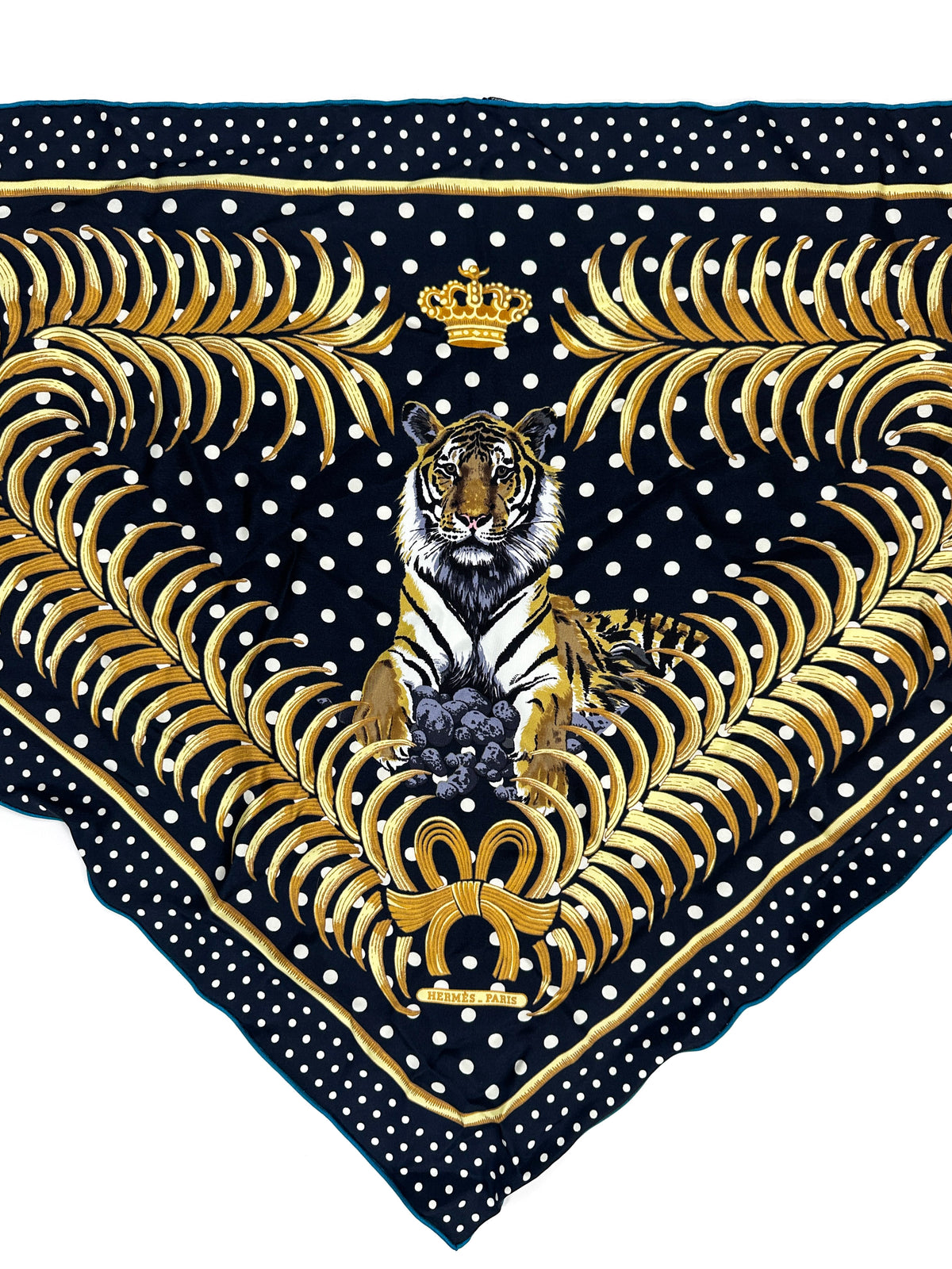 Hermès Tigre Royal Pointe Royale Washed Silk Triangle