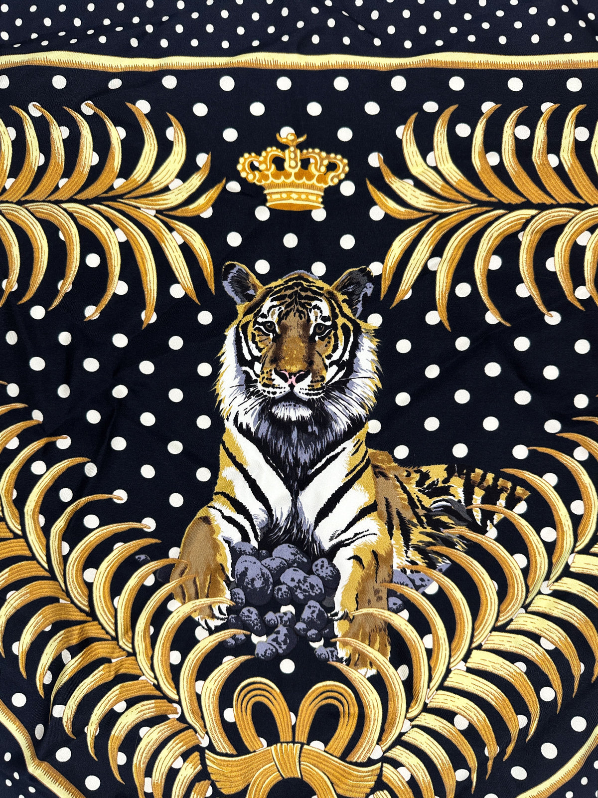 Hermès Tigre Royal Pointe Royale Washed Silk Triangle