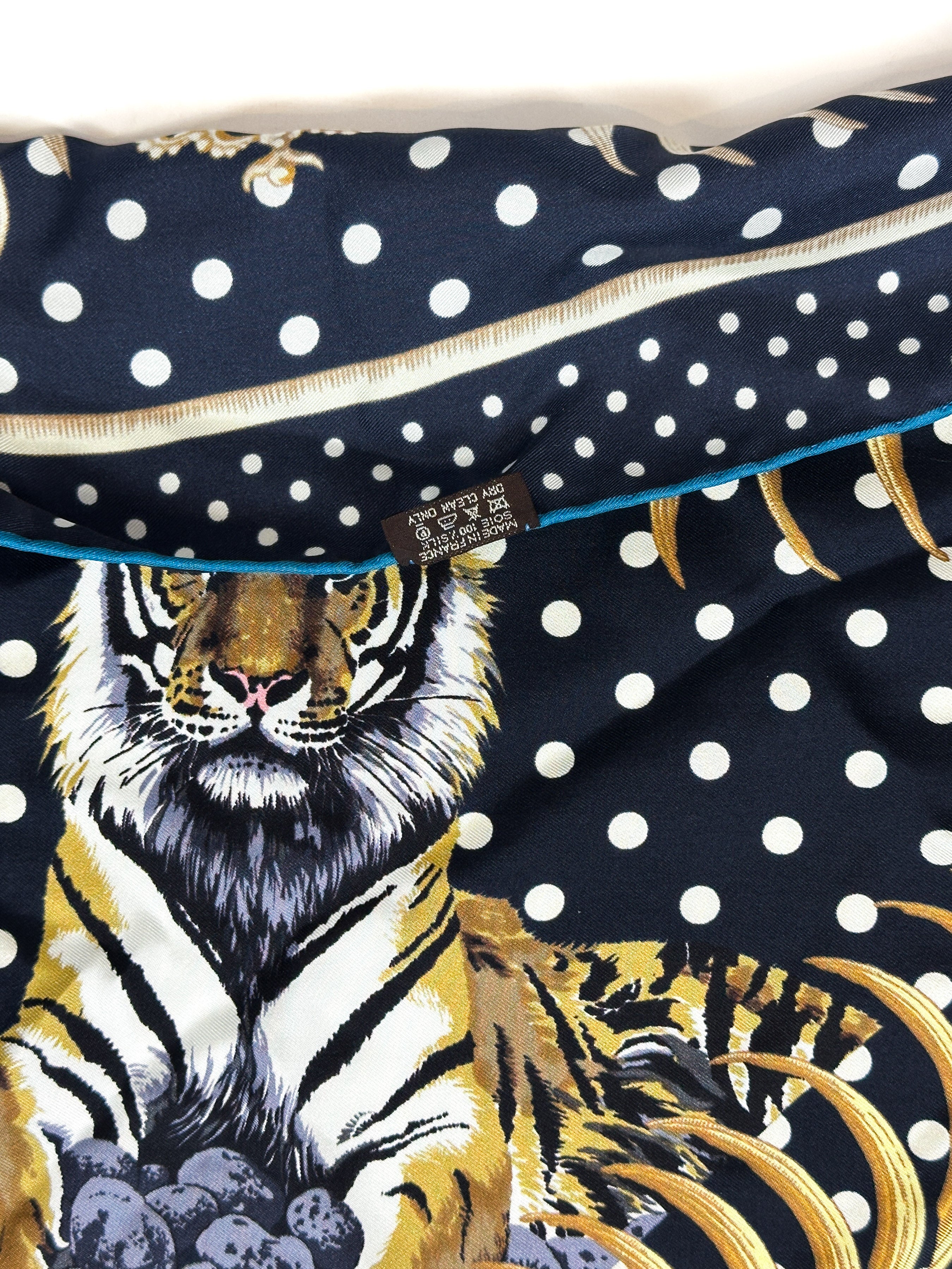 Hermès Tigre Royal Pointe Royale Washed Silk Triangle