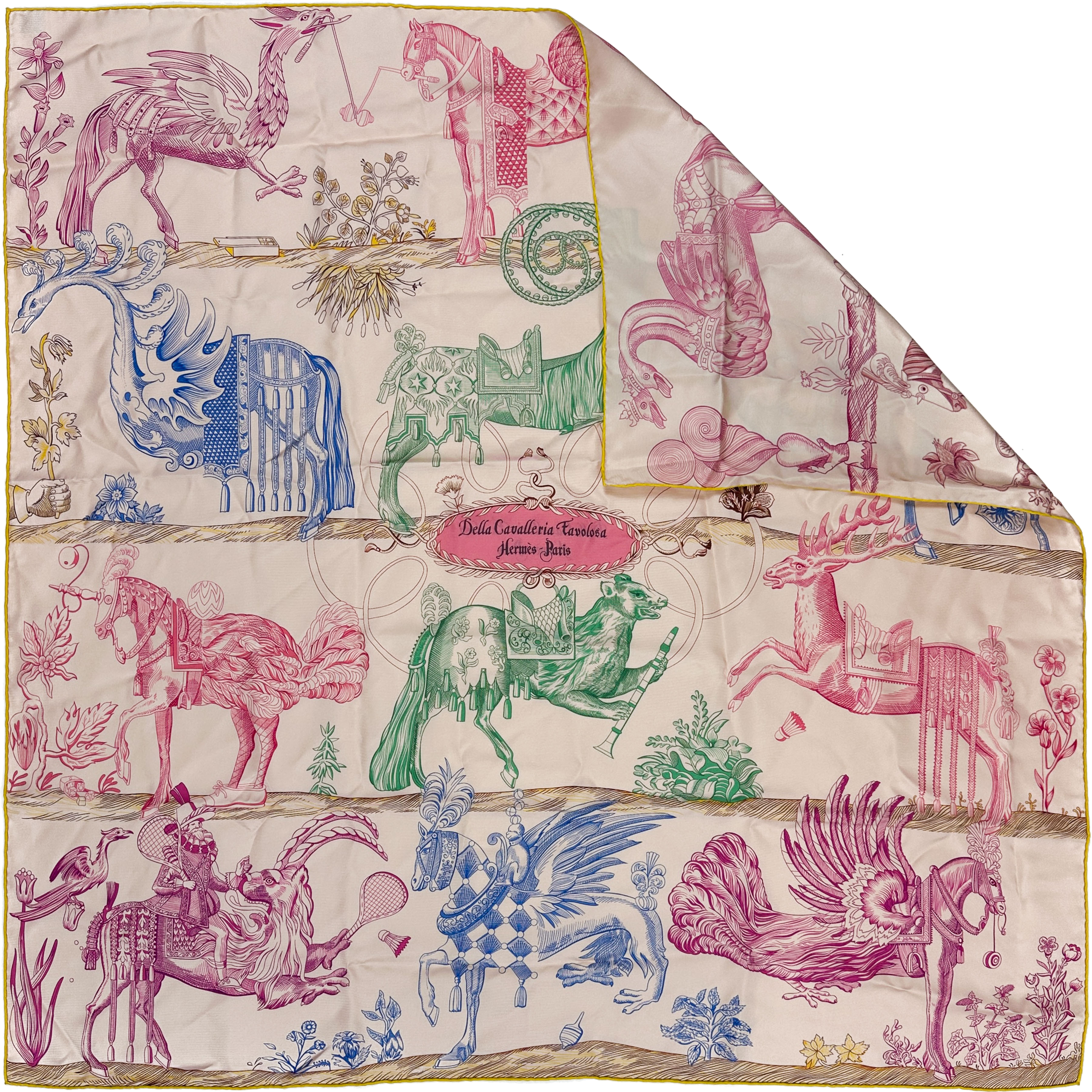 Hermès Della Cavalleria Favolosa Double Face 90