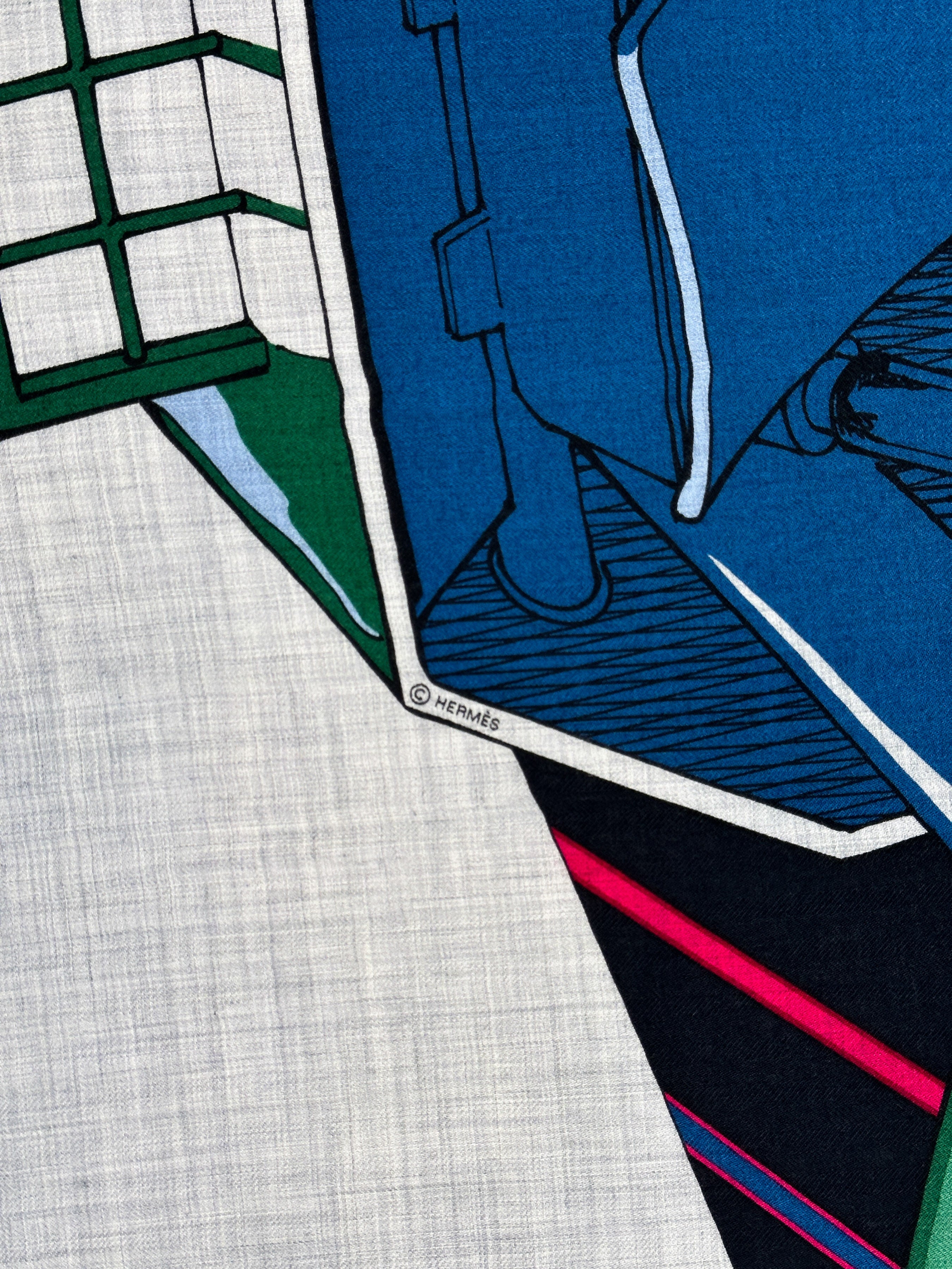 Hermès Mysterious Rider Cashmere Silk 140