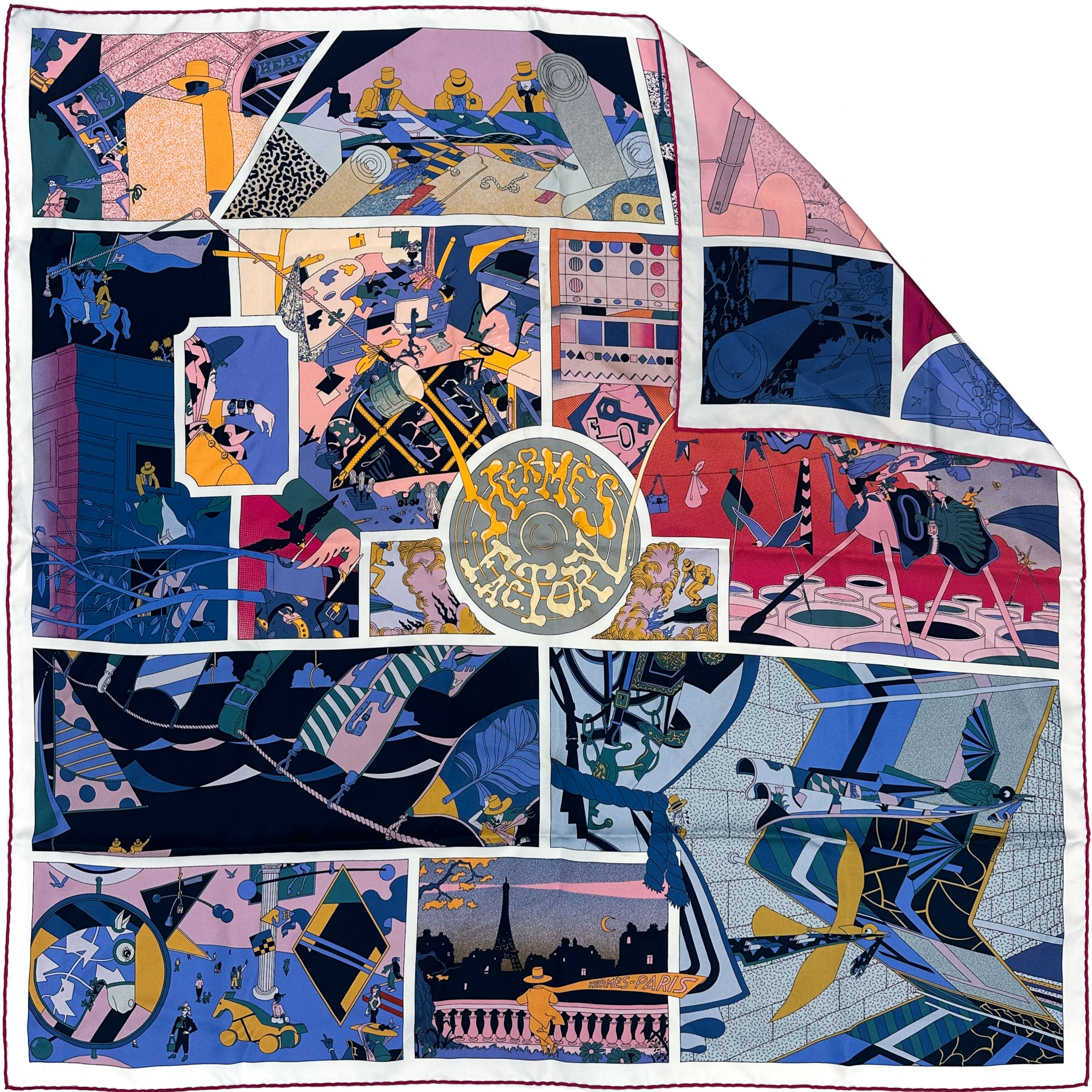 Hermès Hermès Factory Suite Double Face 90