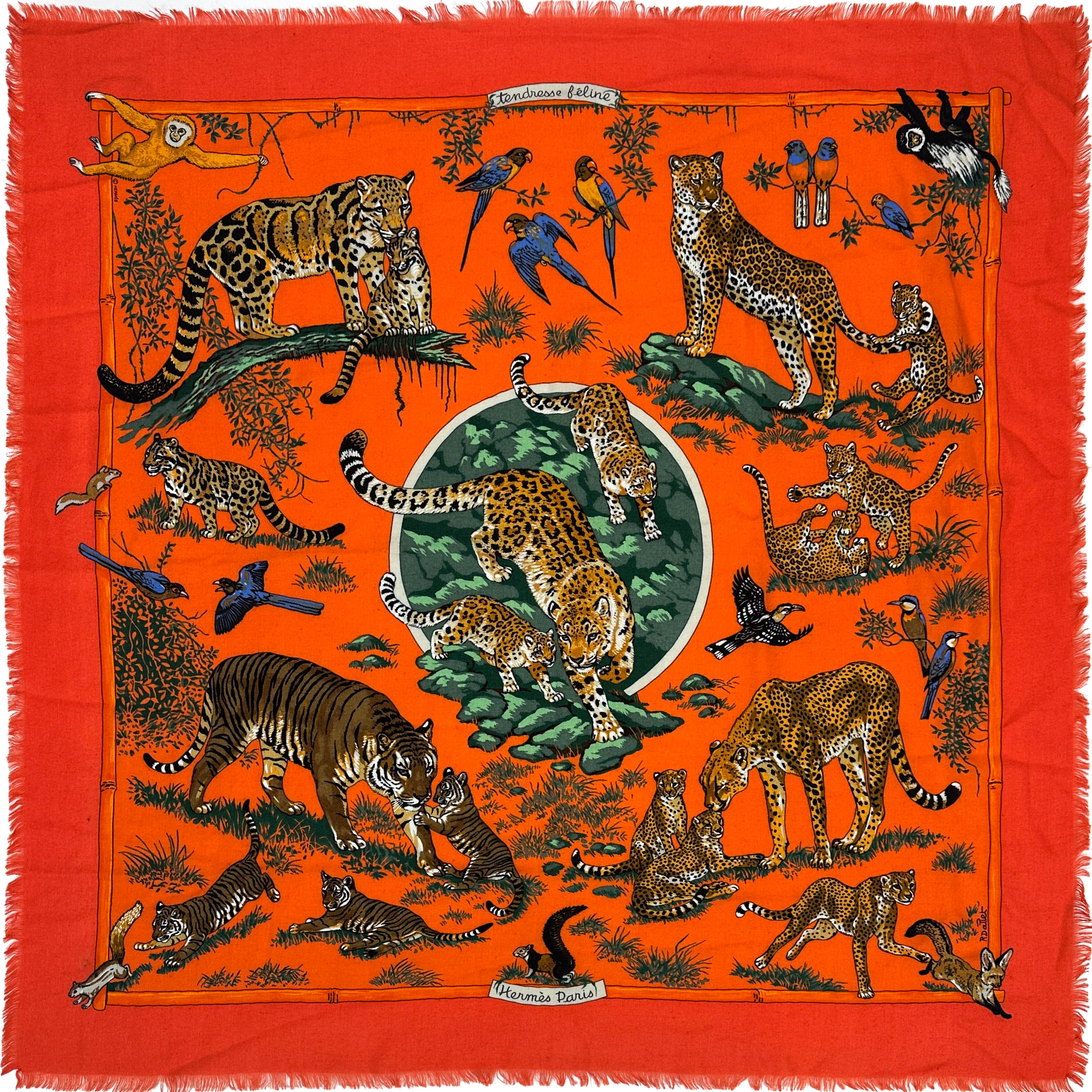 Hermès Tendresse Féline Cashmere 90