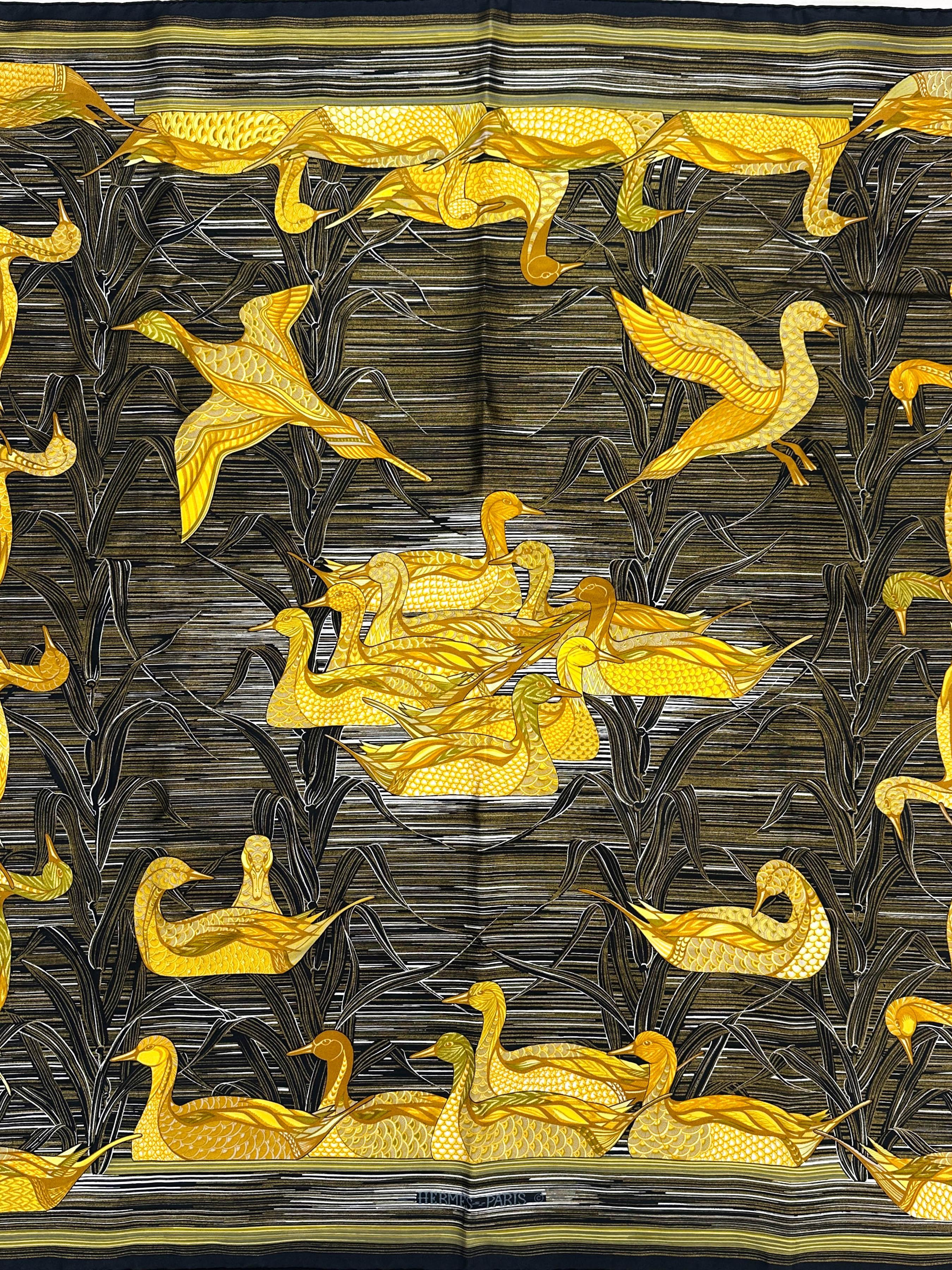 Hermès Metallic La Mare Aux Canards 90