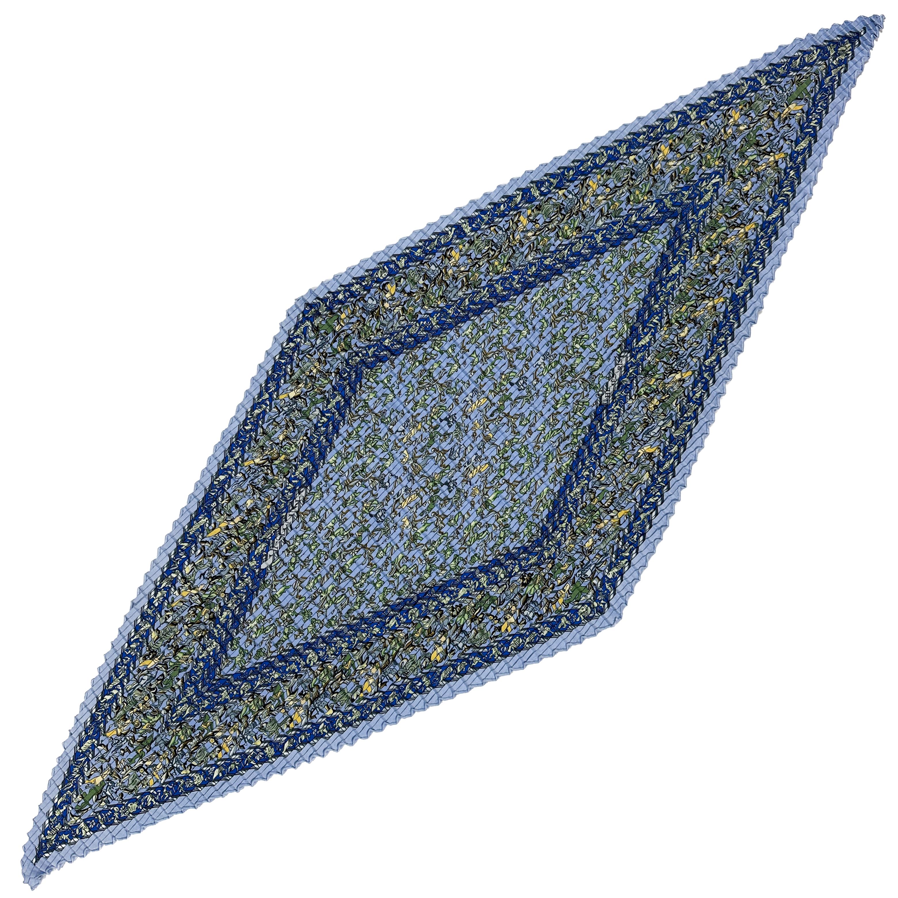 Hermès Chasse en Inde Mosaic Plissé 90