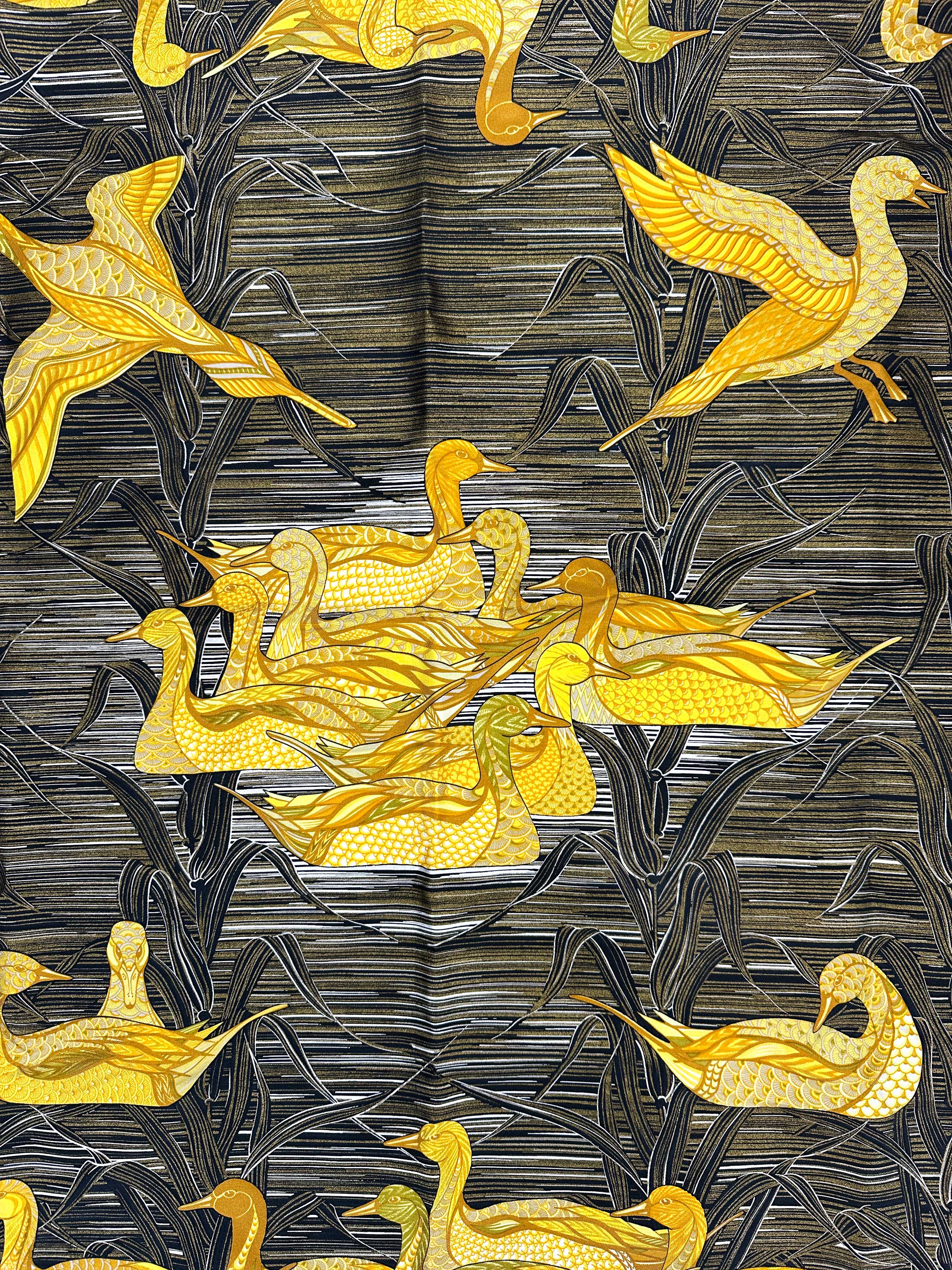 Hermès Metallic La Mare Aux Canards 90