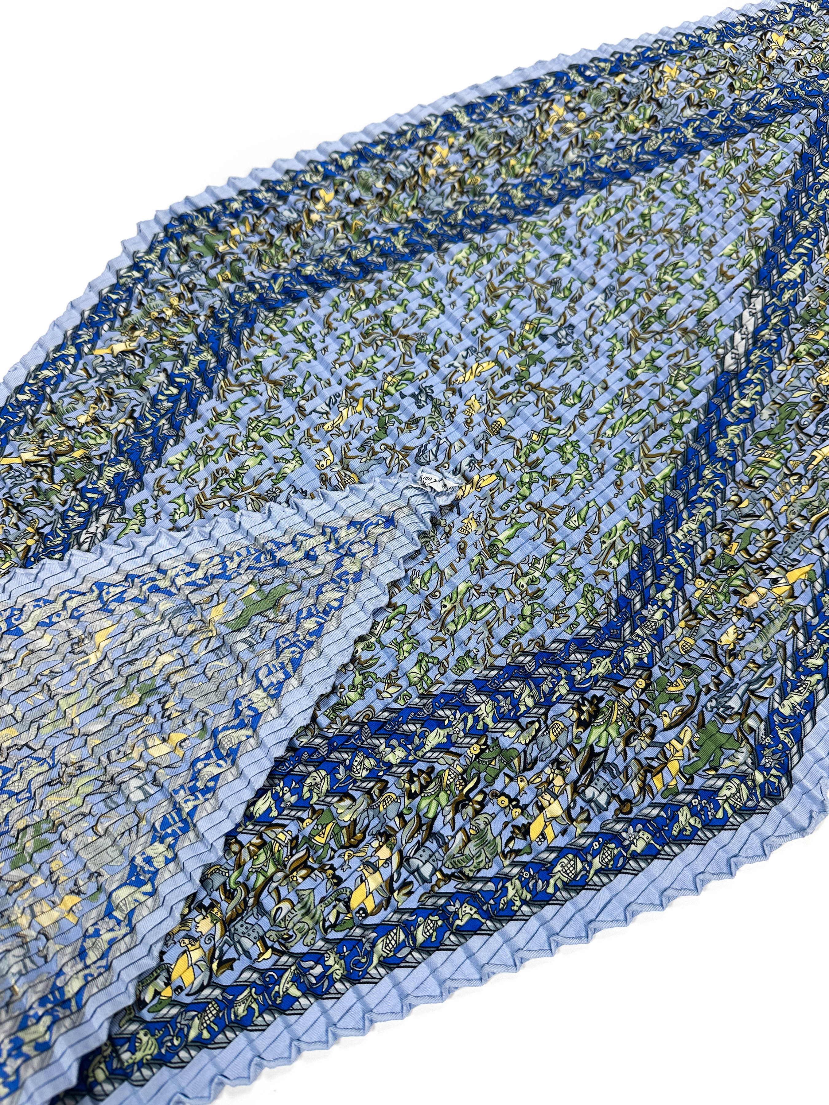 Hermès Chasse en Inde Mosaic Plissé 90
