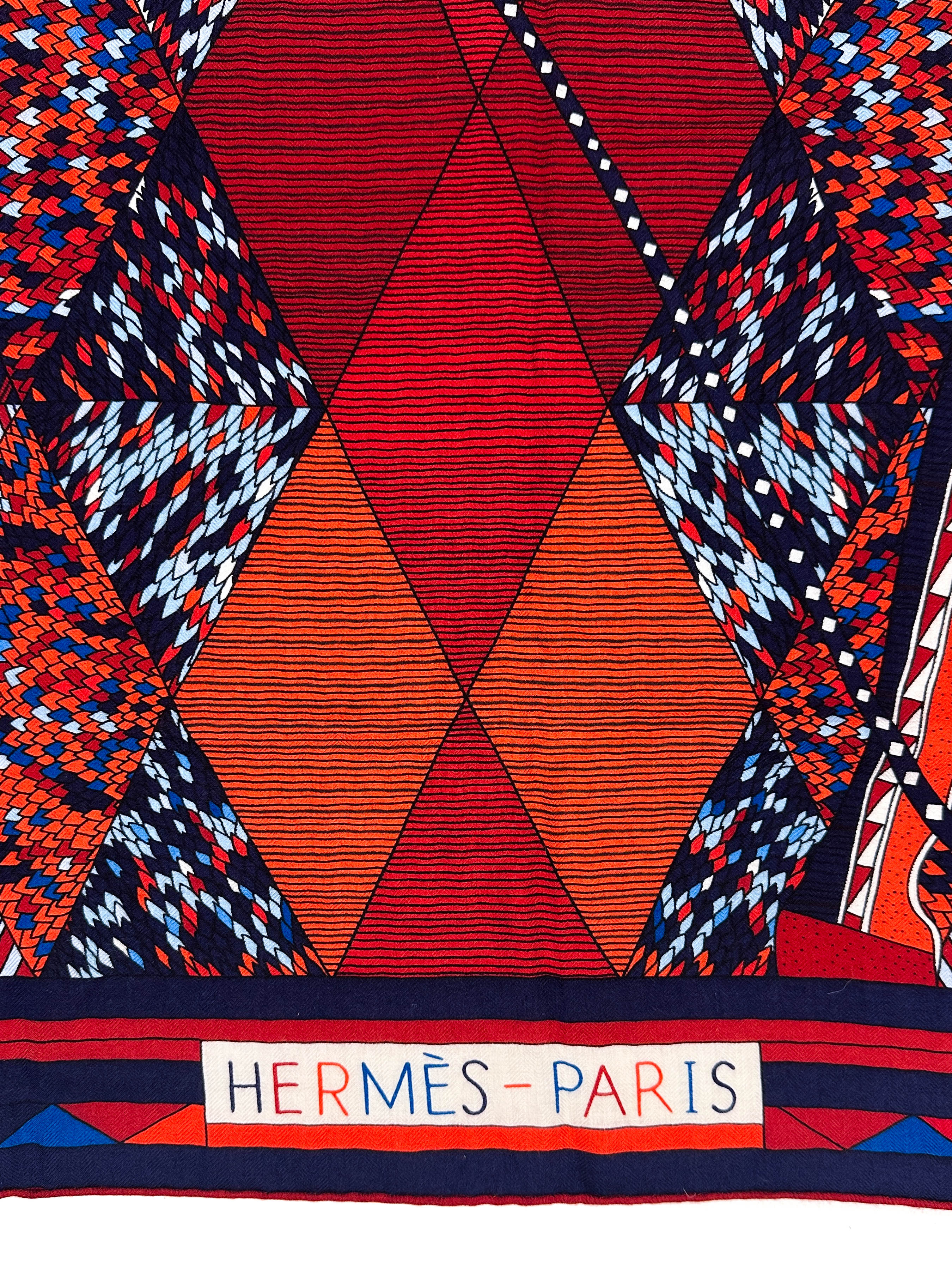Hermès Patchwork Horse Cashmere Silk 140