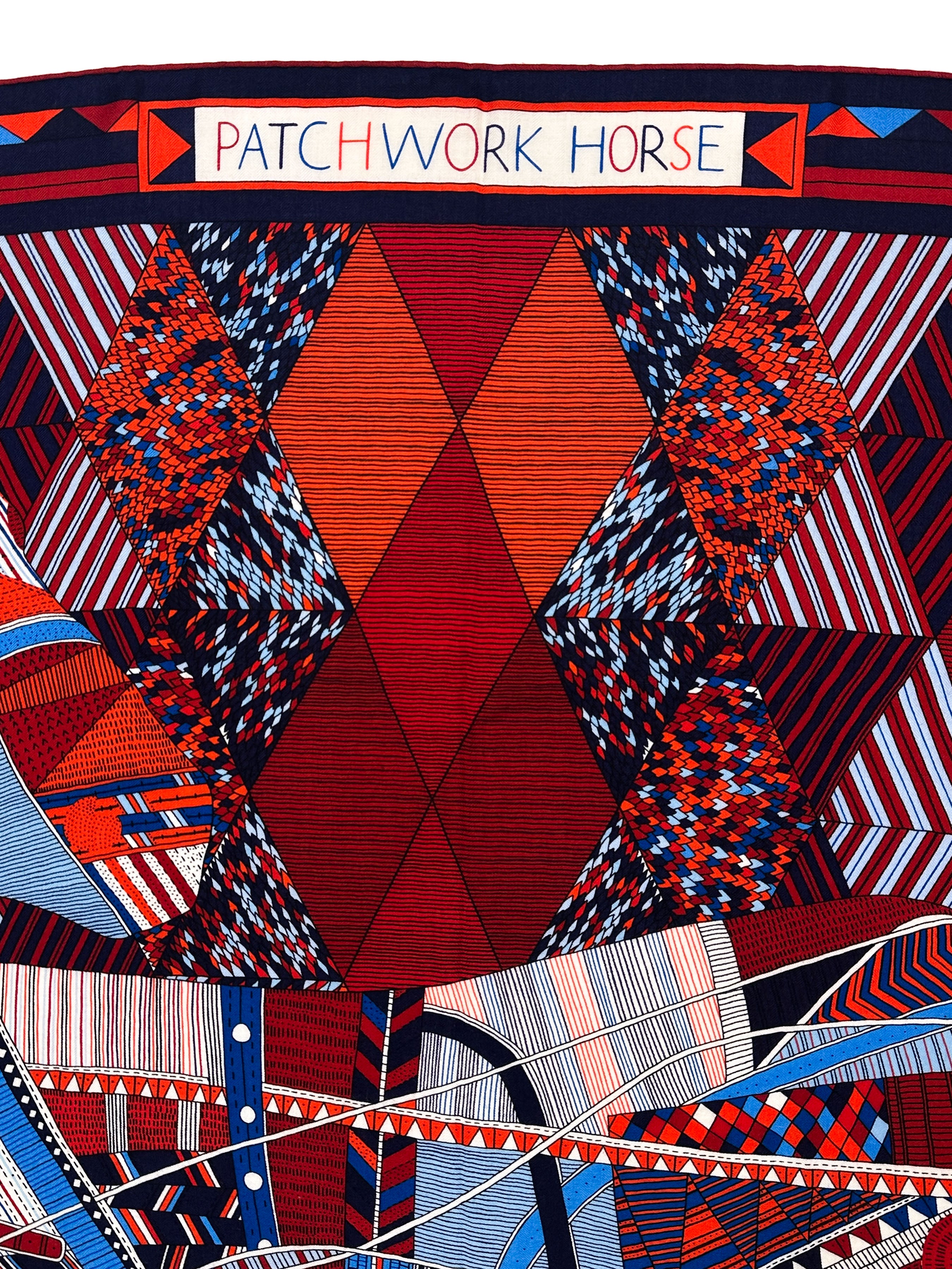 Hermès Patchwork Horse Cashmere Silk 140