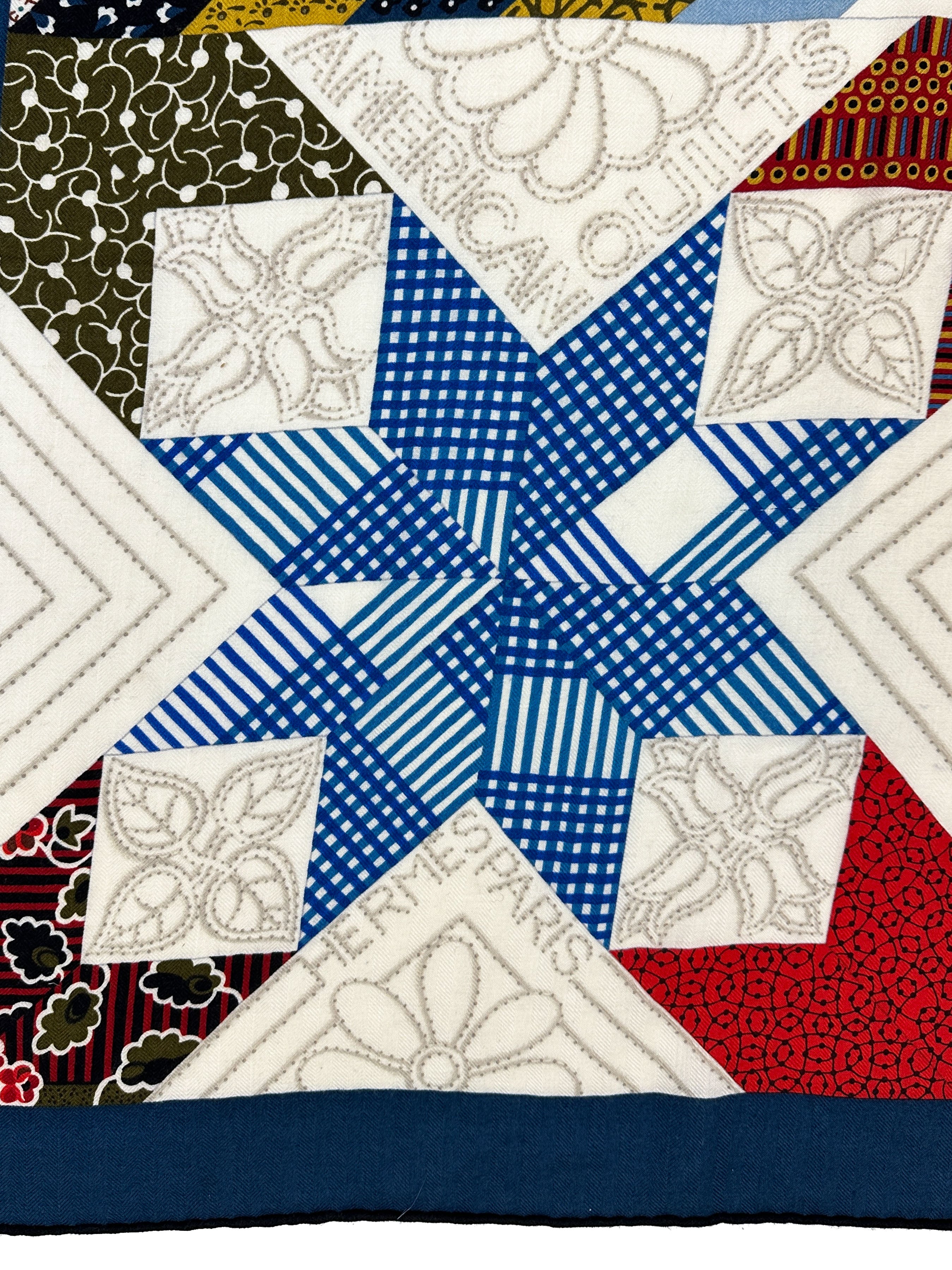 Hermès American Quilts Cashmere Silk 140