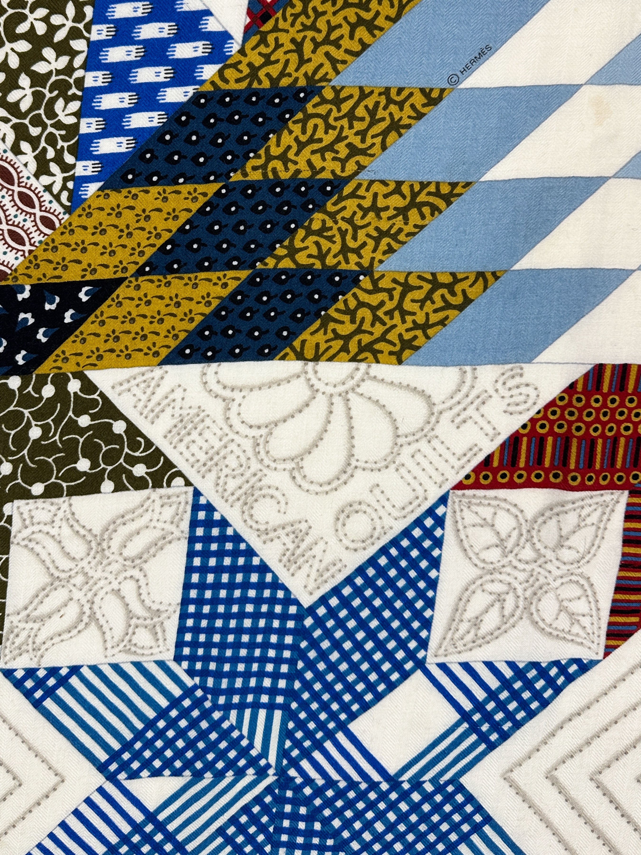 Hermès American Quilts Cashmere Silk 140