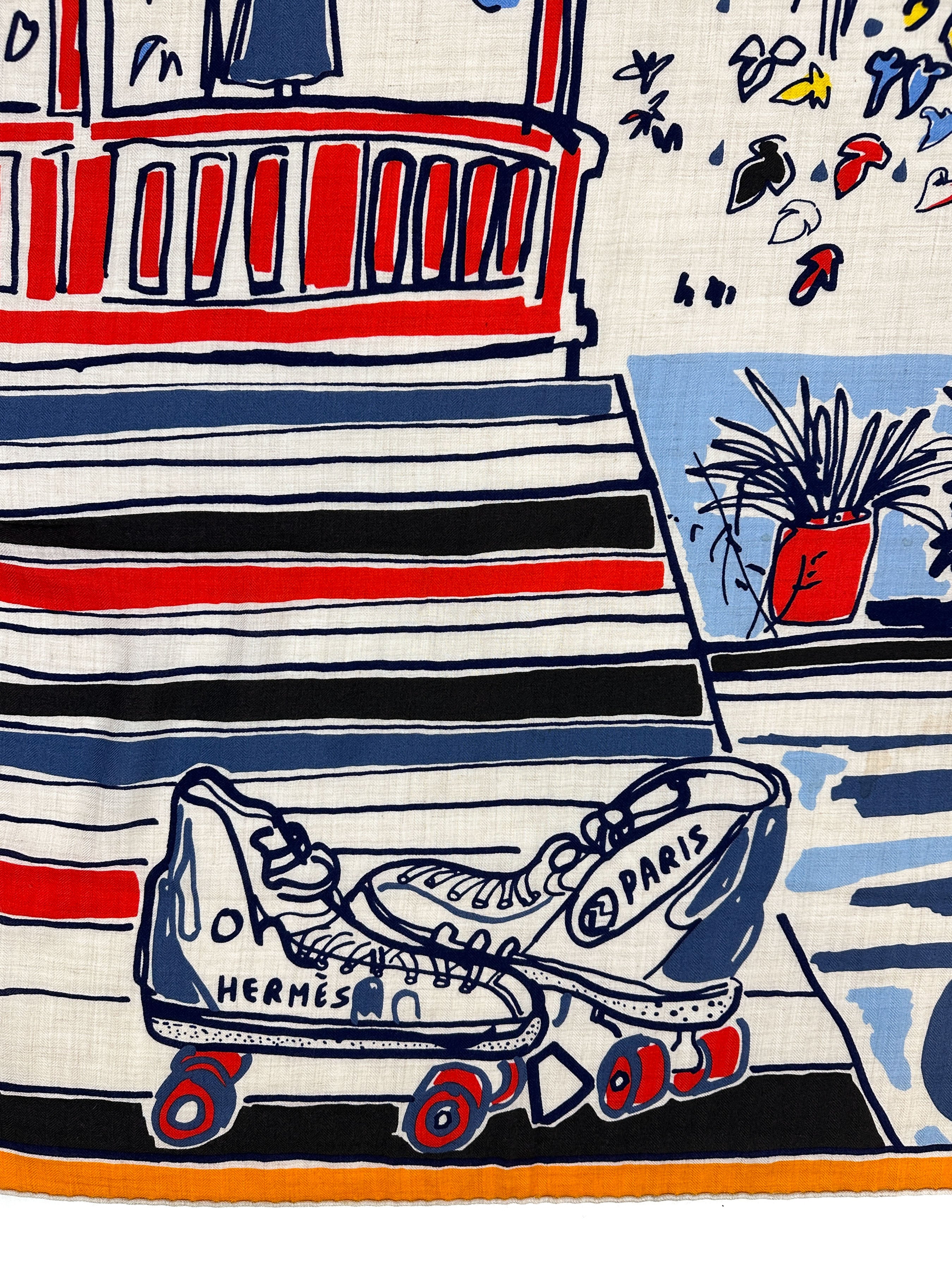 Hermès Rayures d'Ete Cashmere Silk 140