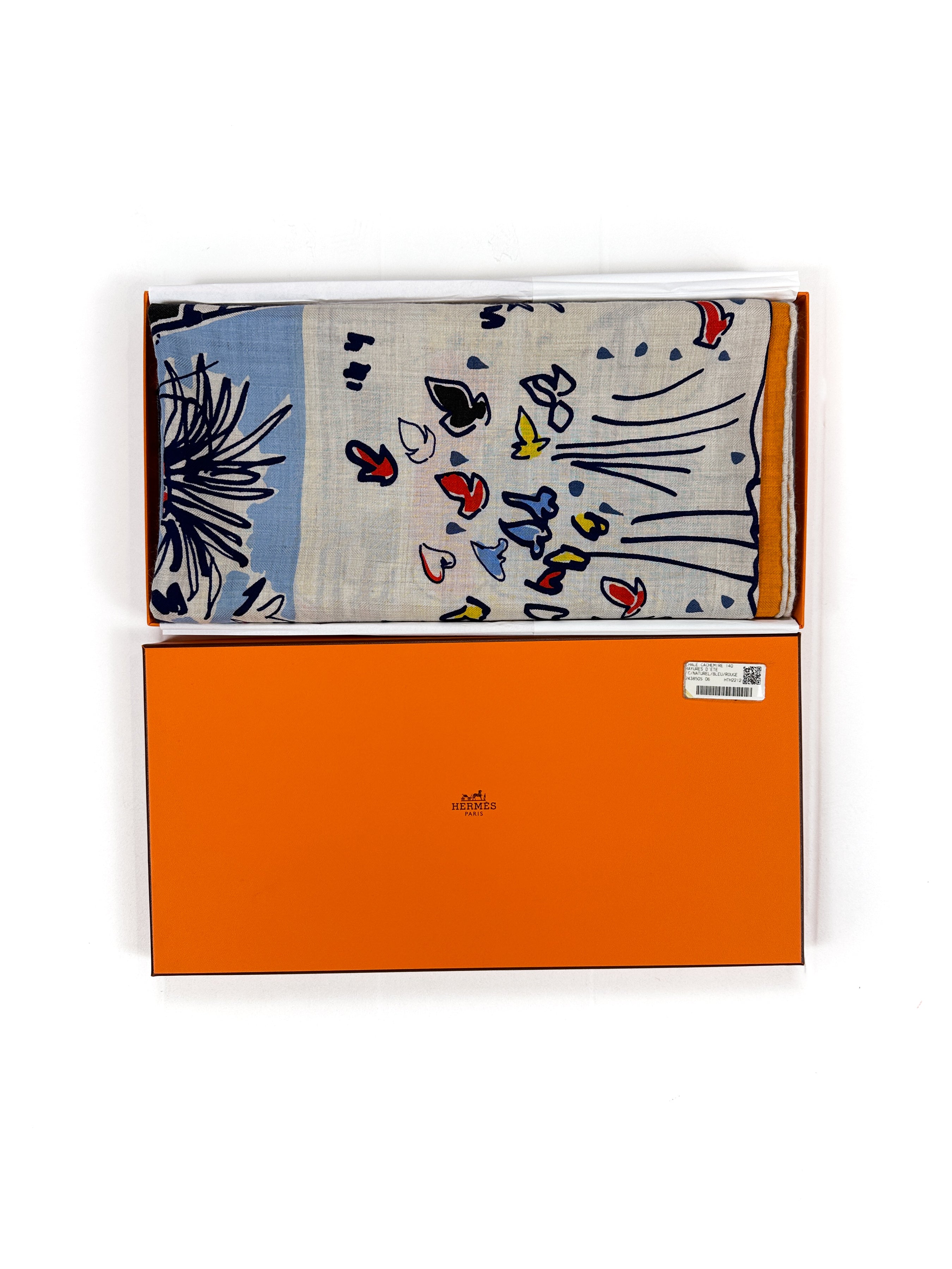 Hermès Rayures d'Ete Cashmere Silk 140