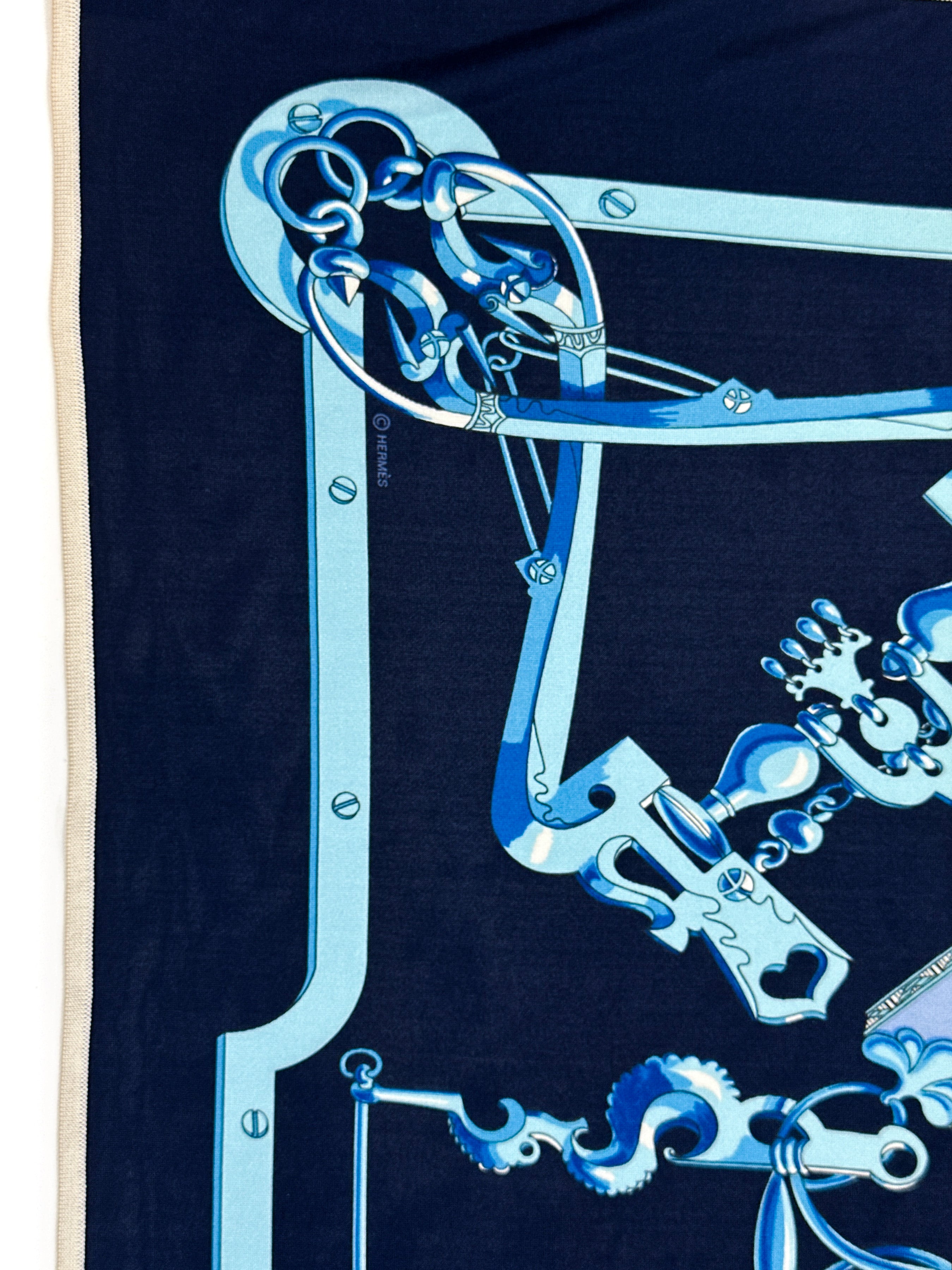Hermès Mors et Gourmettes Silk Jersey 90