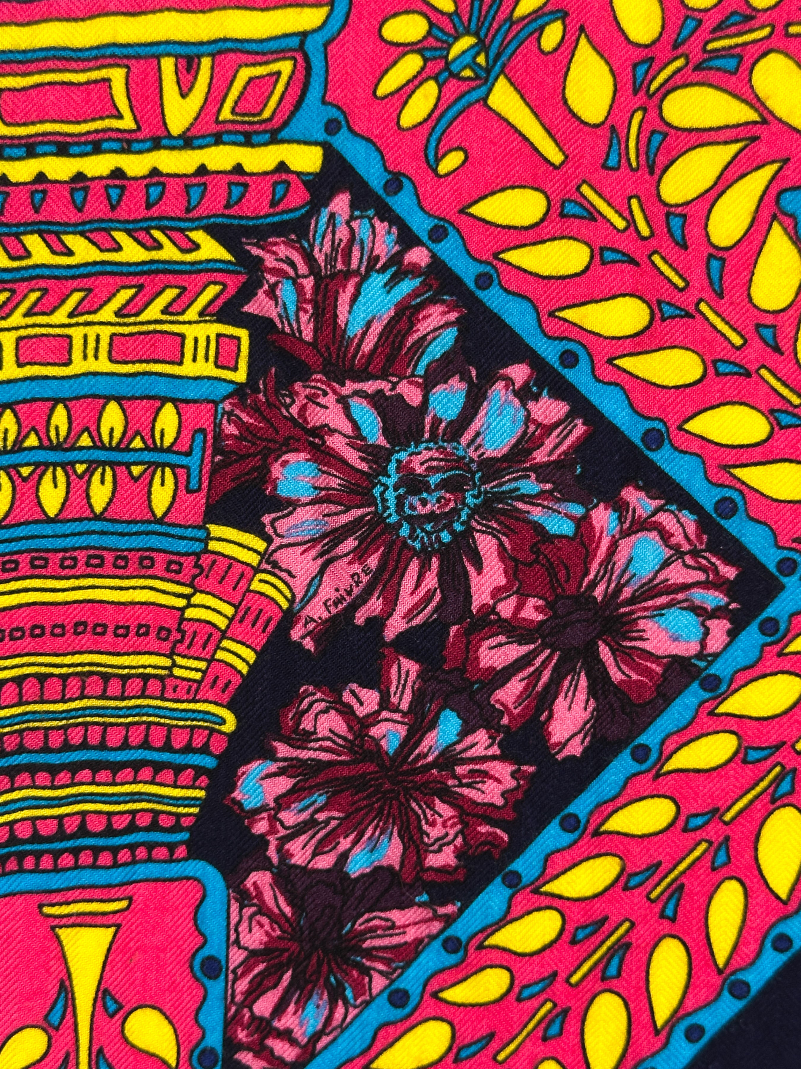 Hermès La Danse du Cheval Marwari Cashmere Silk 140