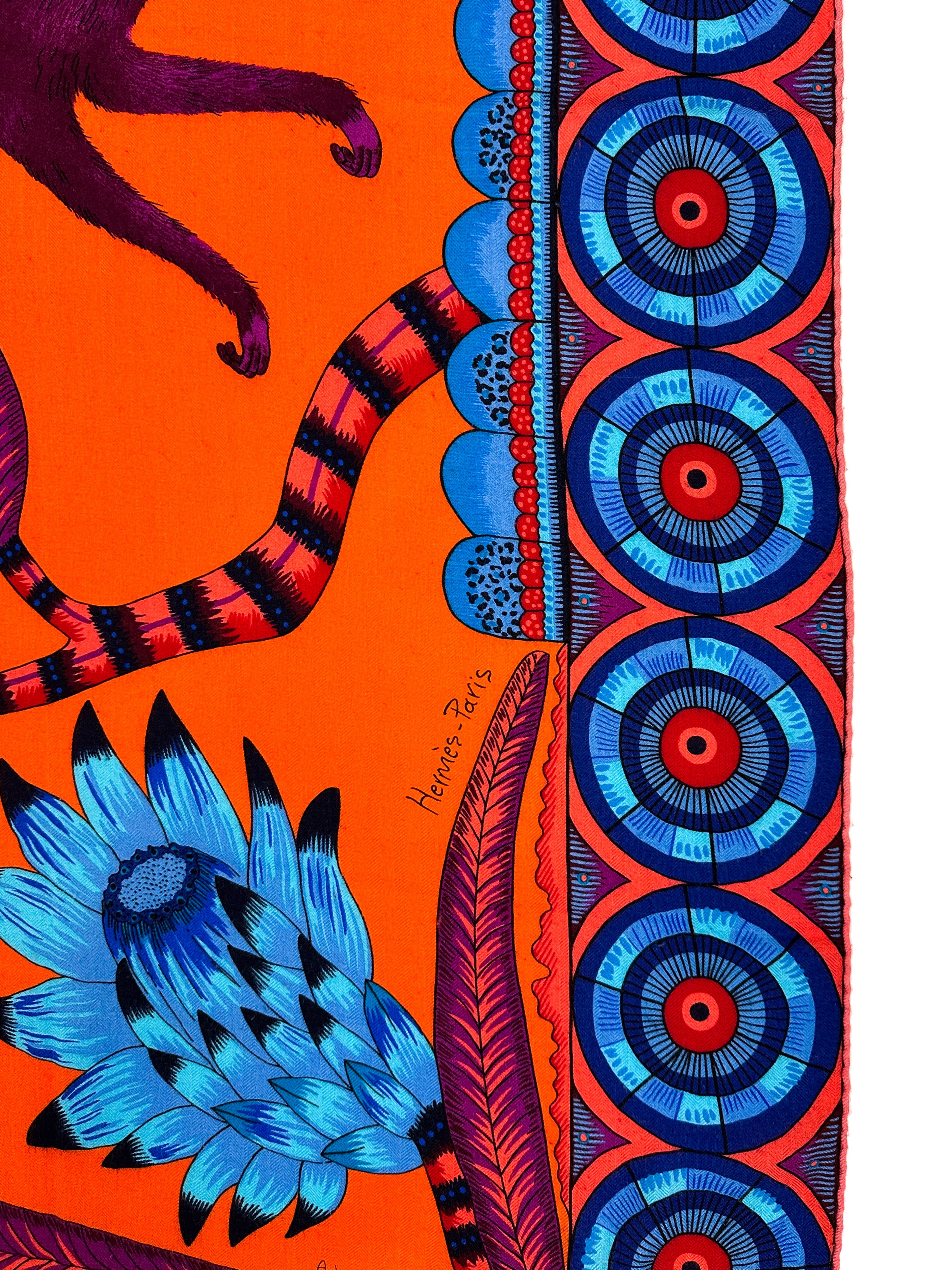 Hermès The Savana Dance Cashmere Silk 140