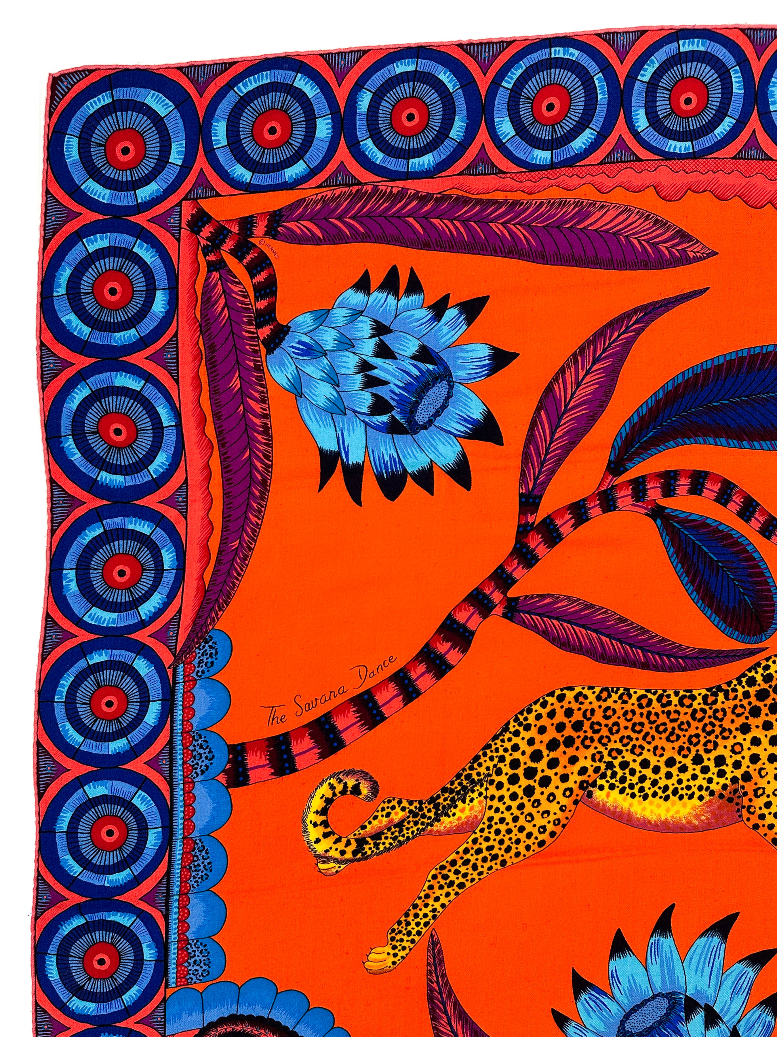 Hermès The Savana Dance Cashmere Silk 140