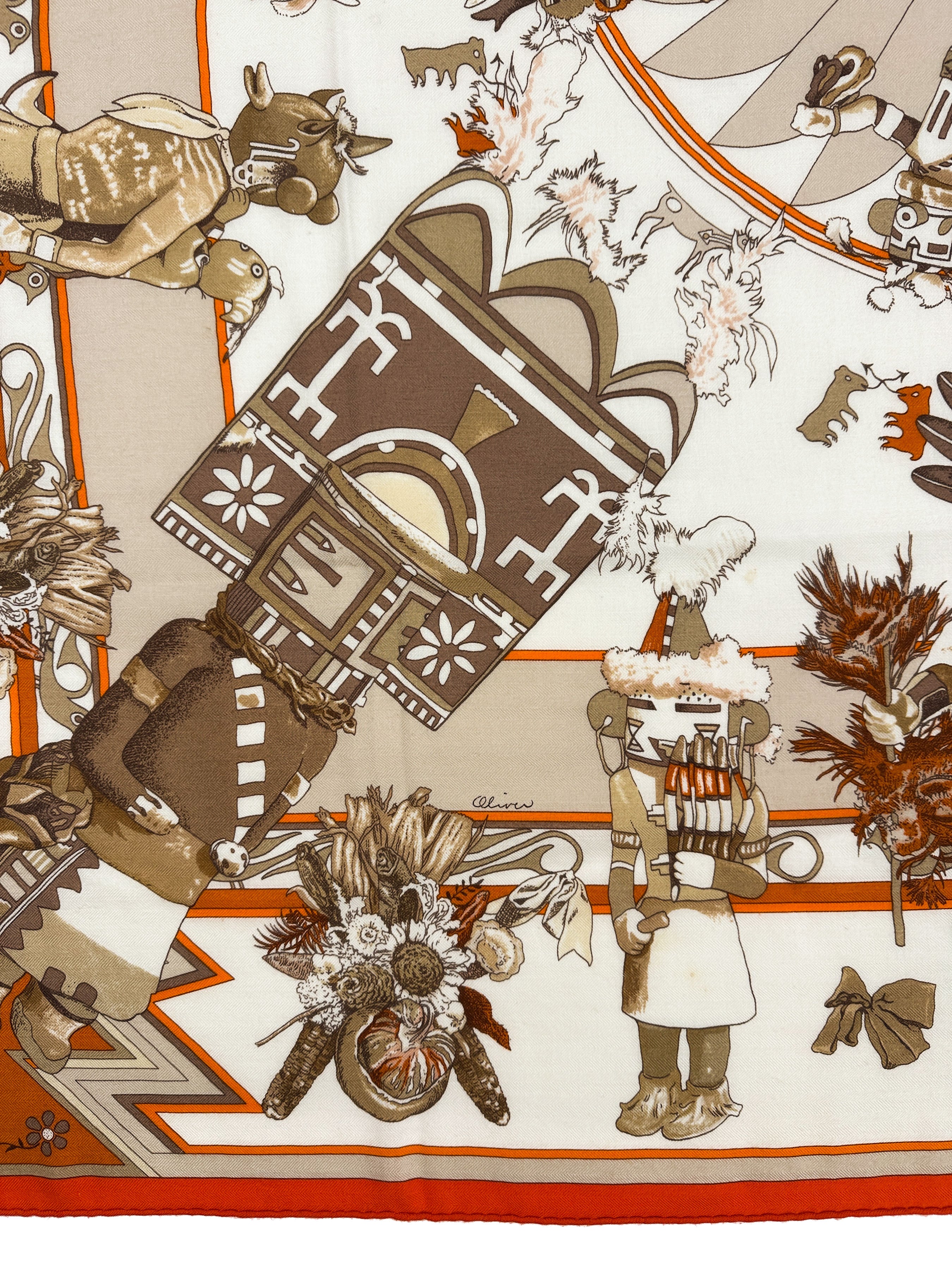 Hermès Kachinas Cashmere Silk 140