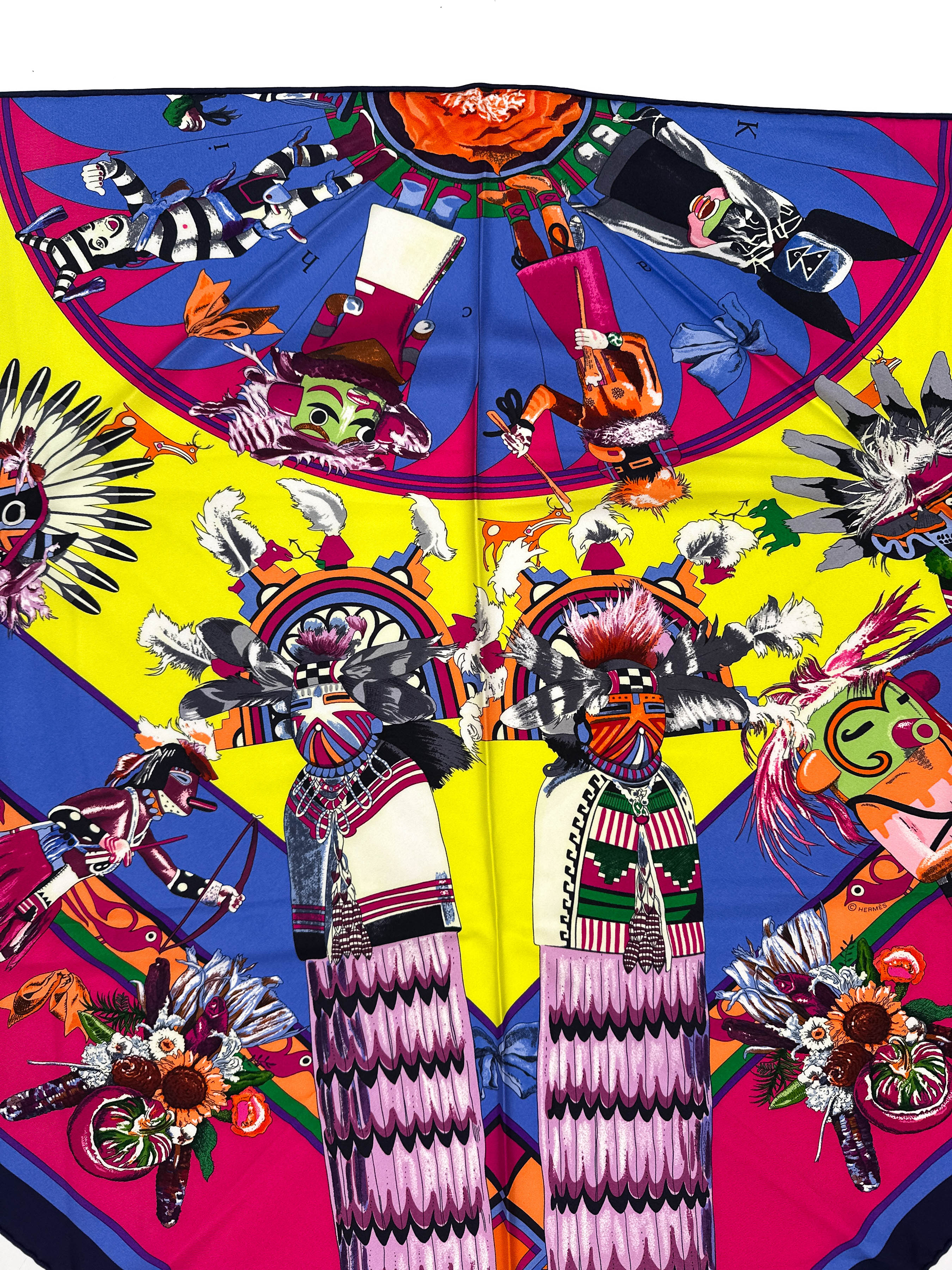 Hermès Kachinas Silk Giant Triangle