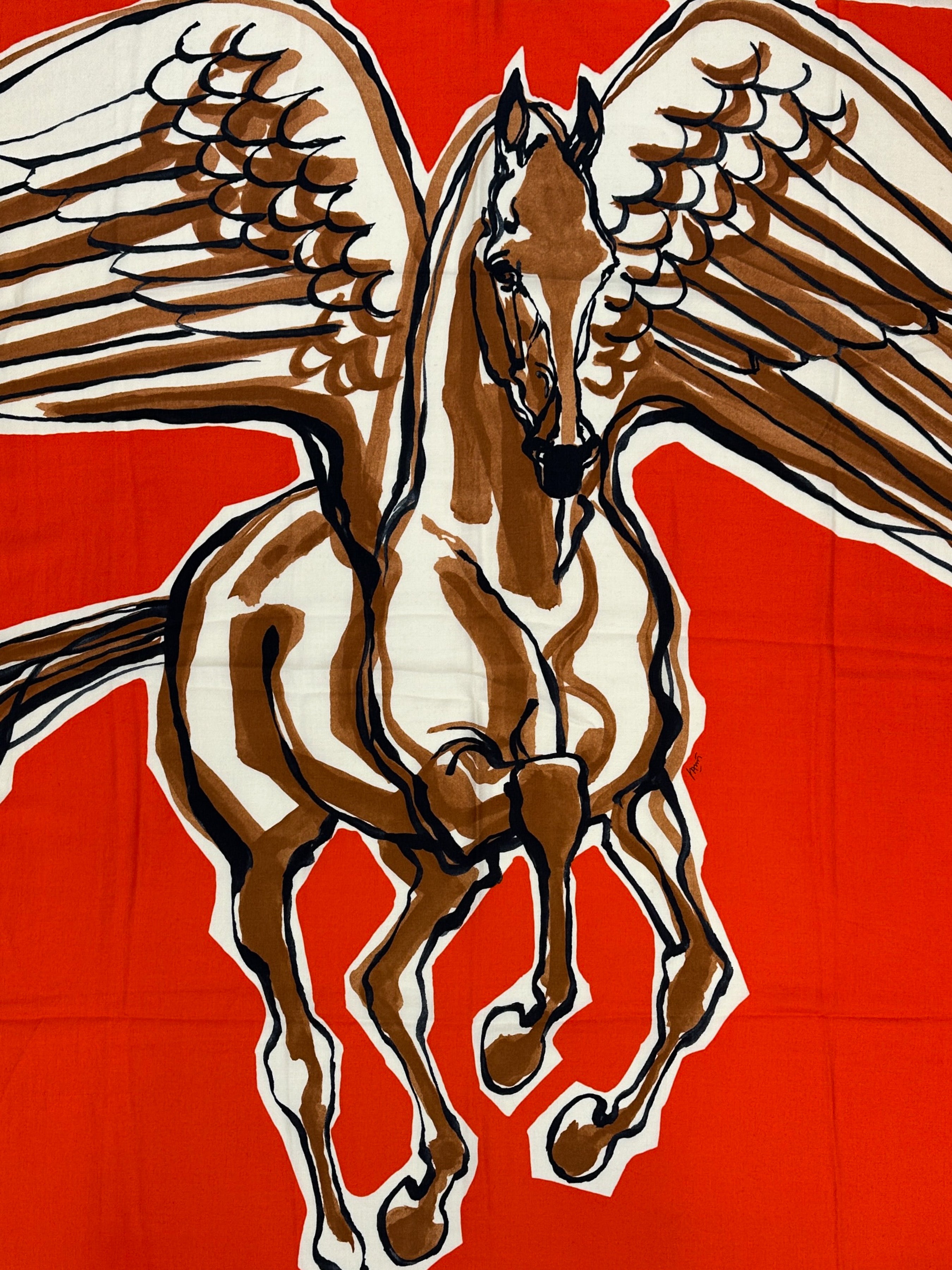 Hermès Libre Comme Pegase Cashmere Silk 140