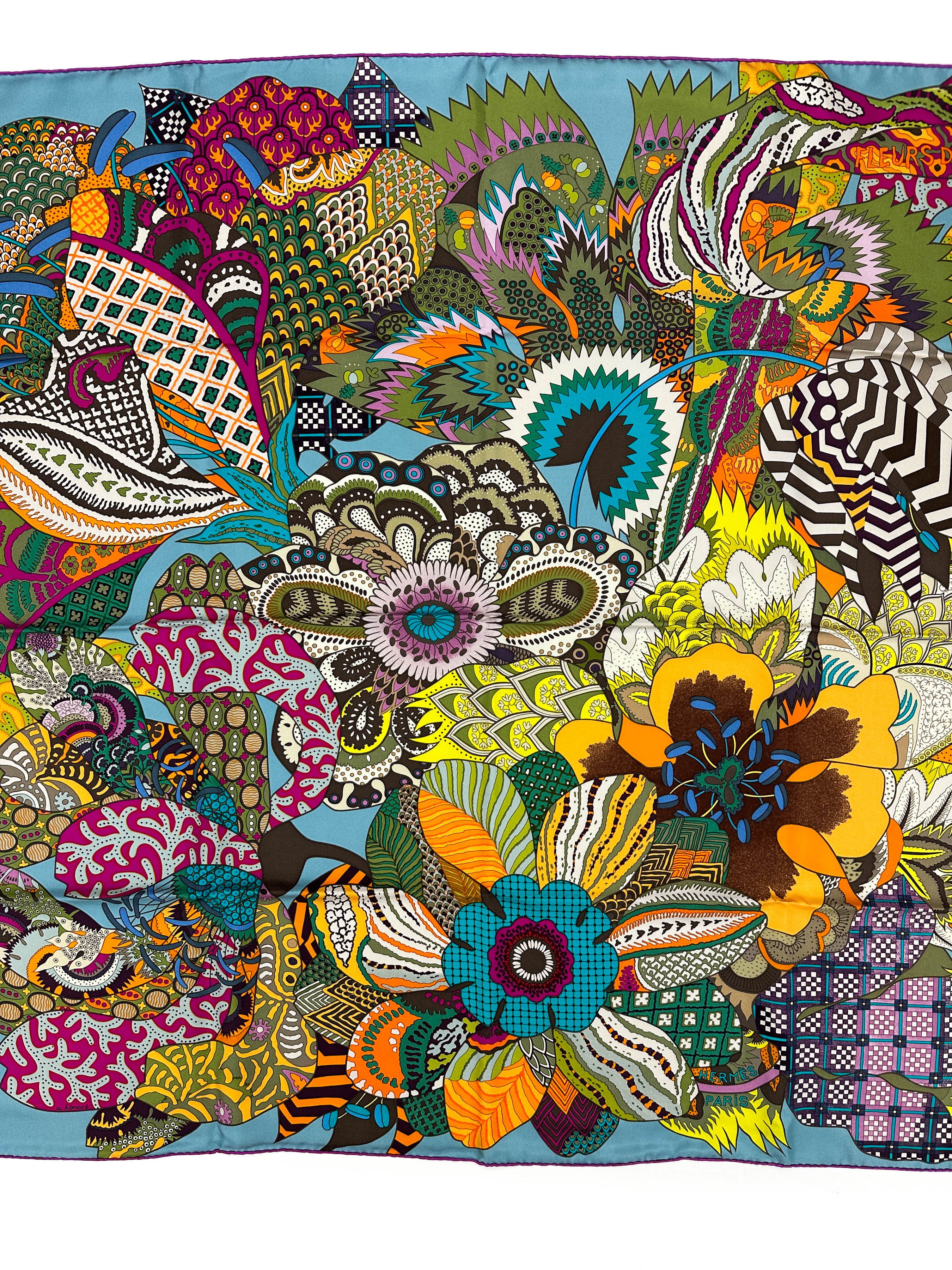 Hermès Fleurs d'indiennes 90