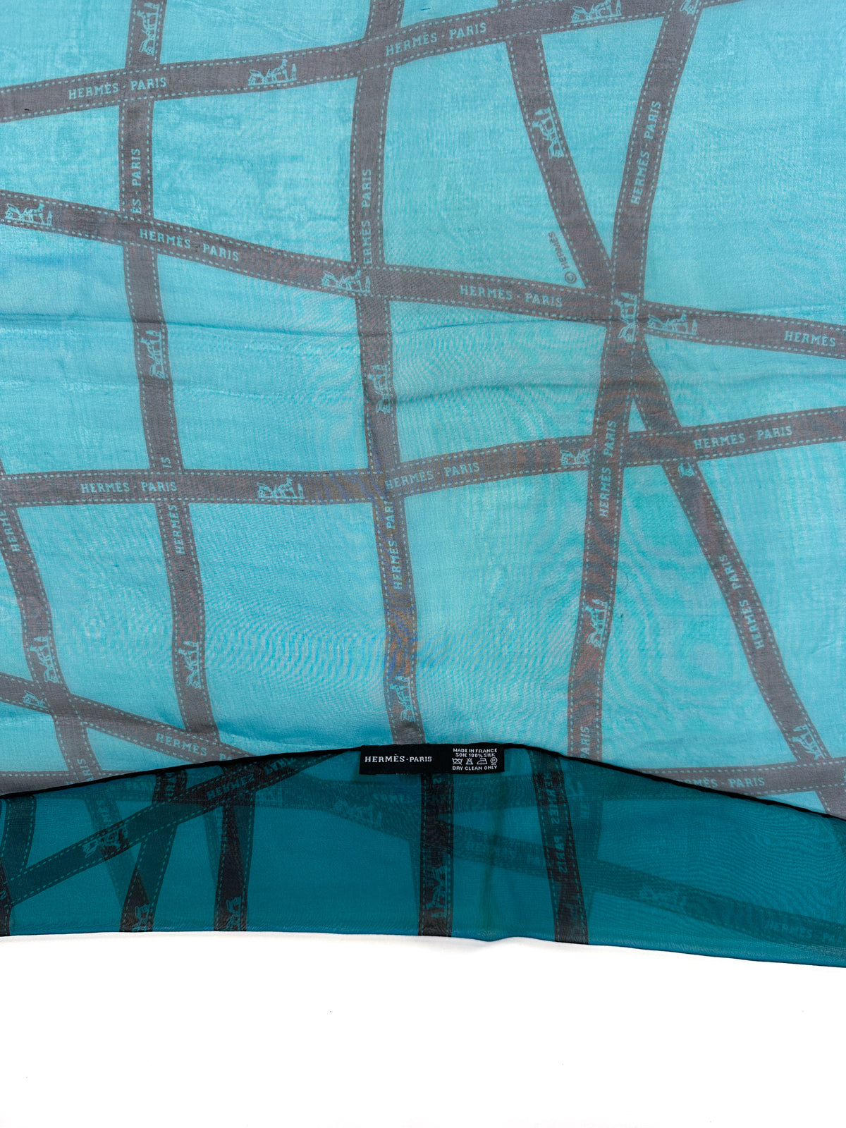 Hermès Bolduc Changeant Mousseline Shawl
