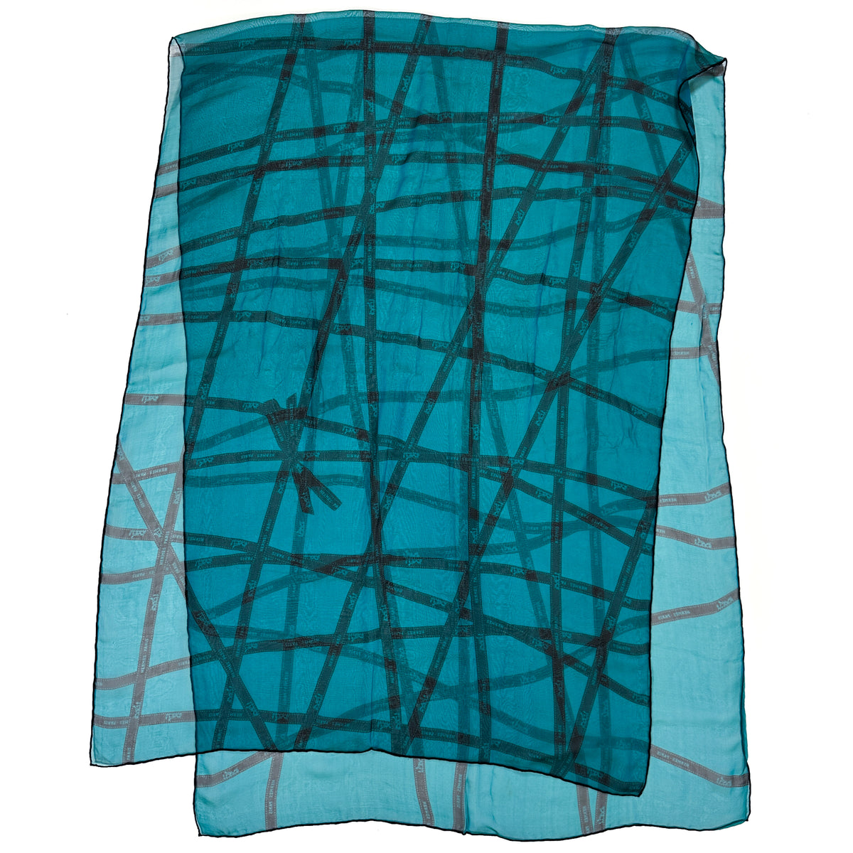 Hermès Bolduc Changeant Mousseline Shawl
