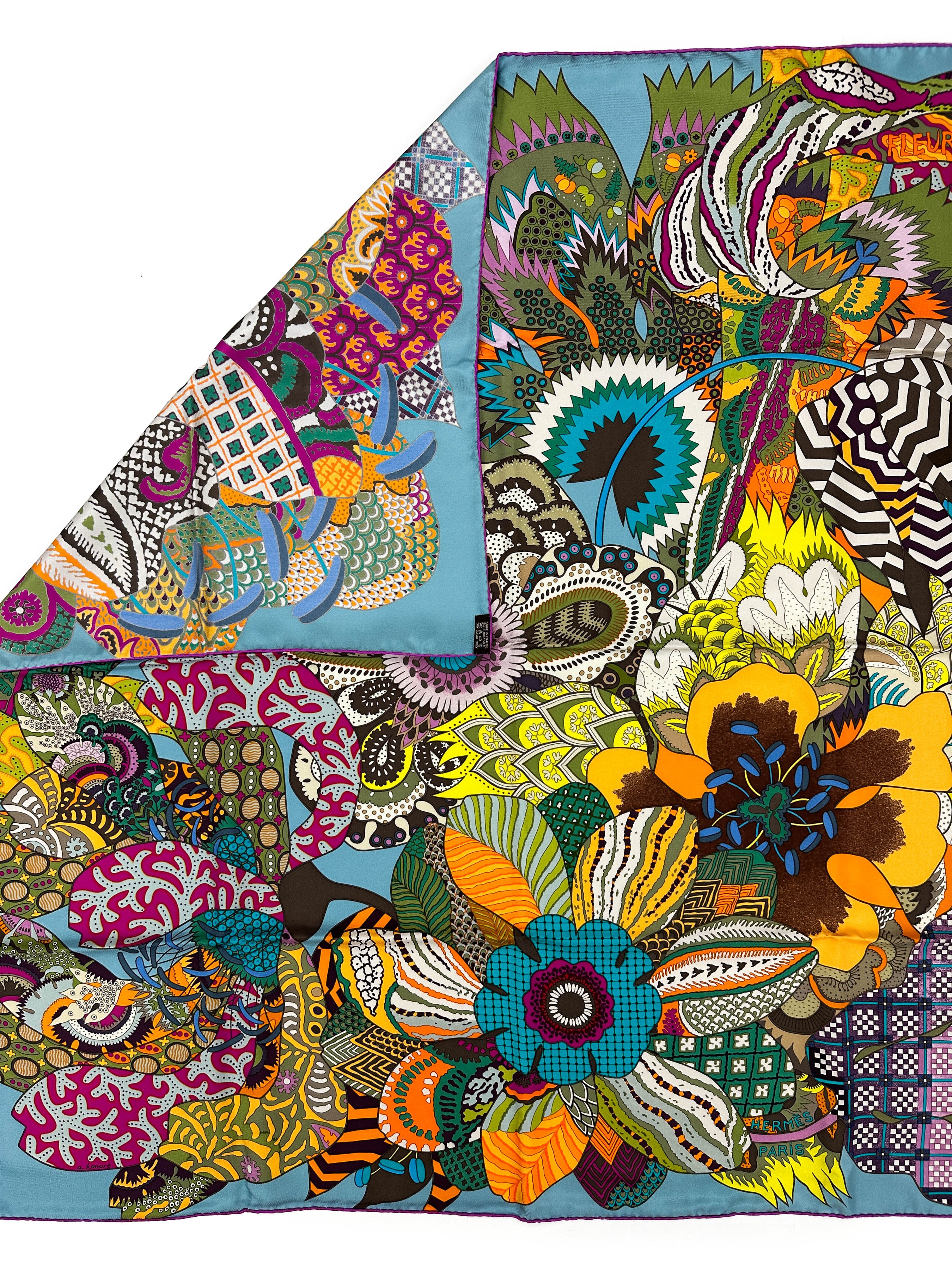 Hermès Fleurs d'indiennes 90