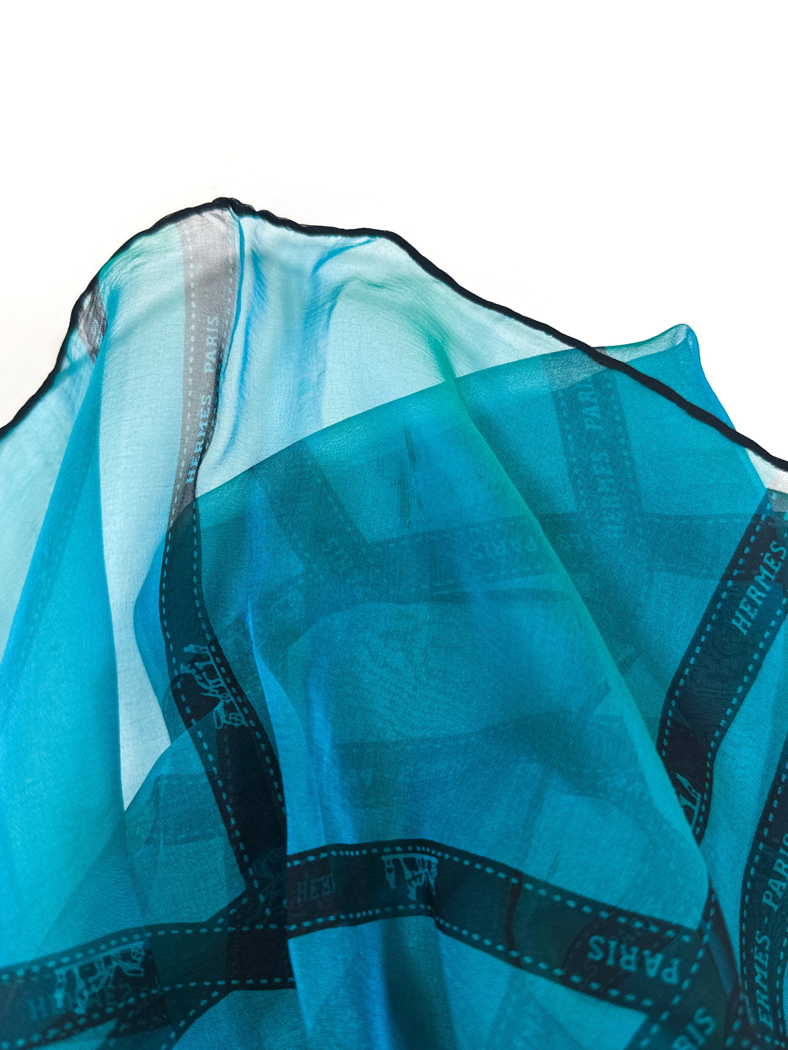 Hermès Bolduc Changeant Mousseline Shawl