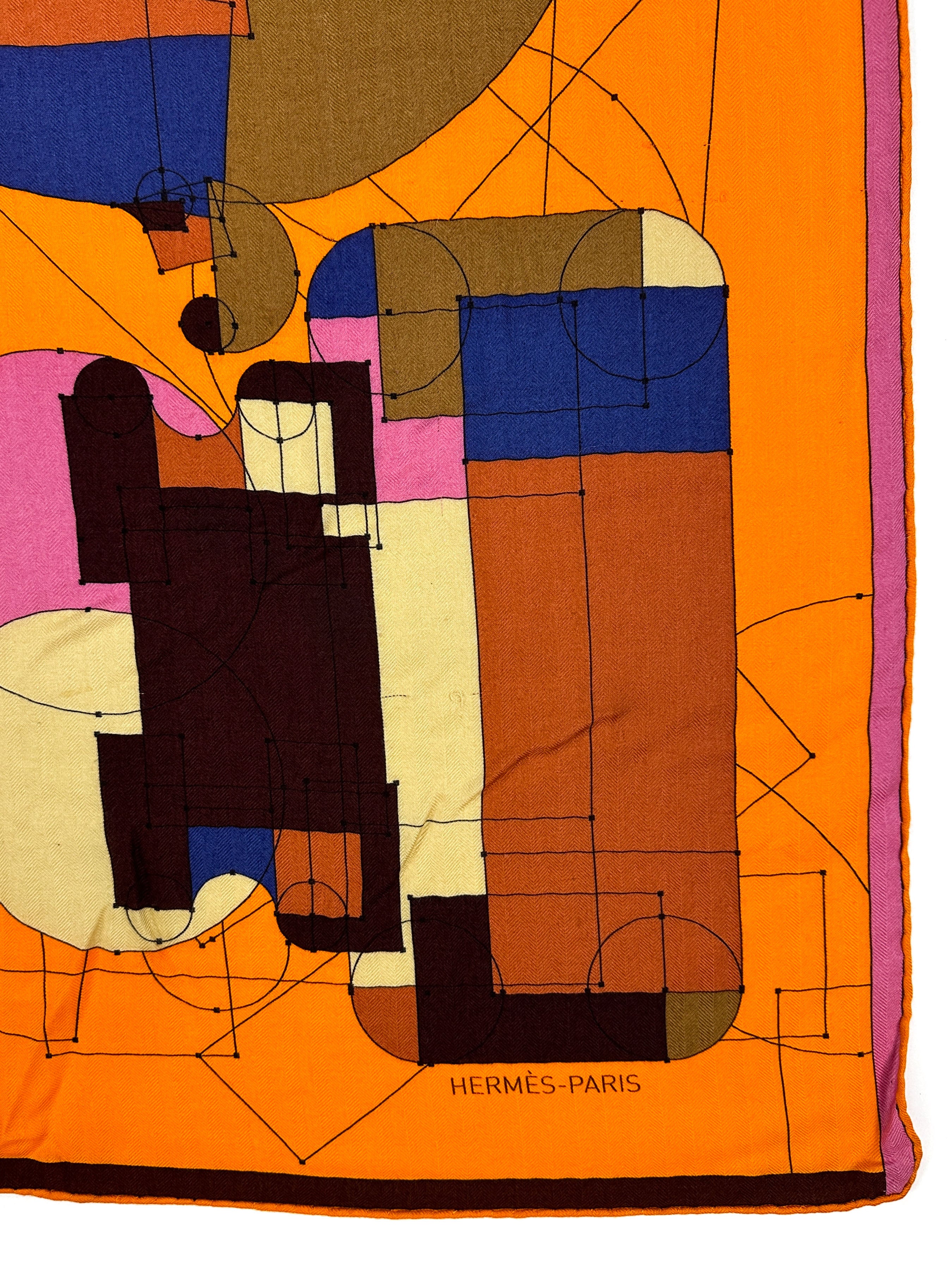 Hermès Échec Au Roi Cashmere Silk 140