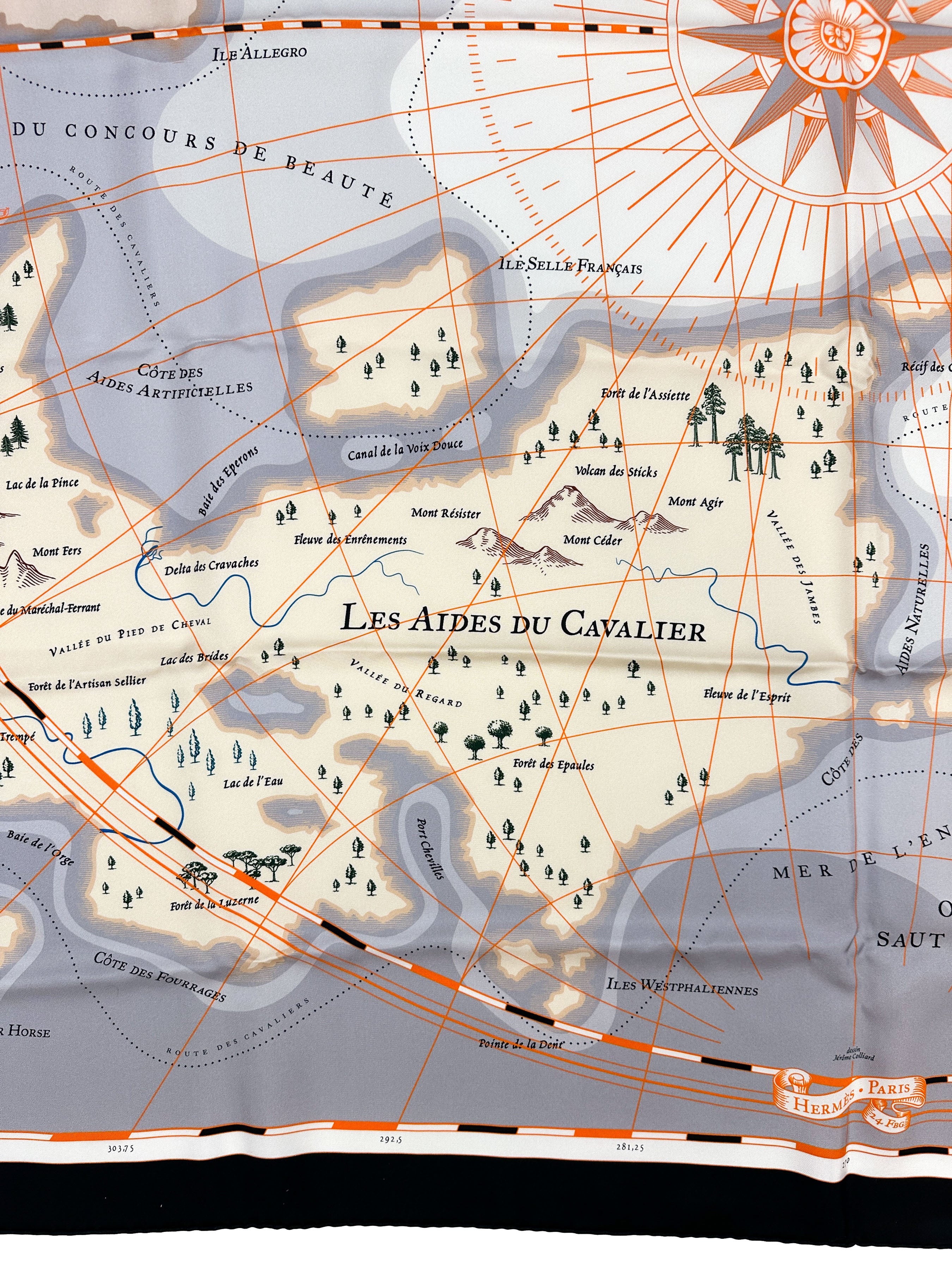 Hermès Planisphere d'un Monde Equestre Silk 140