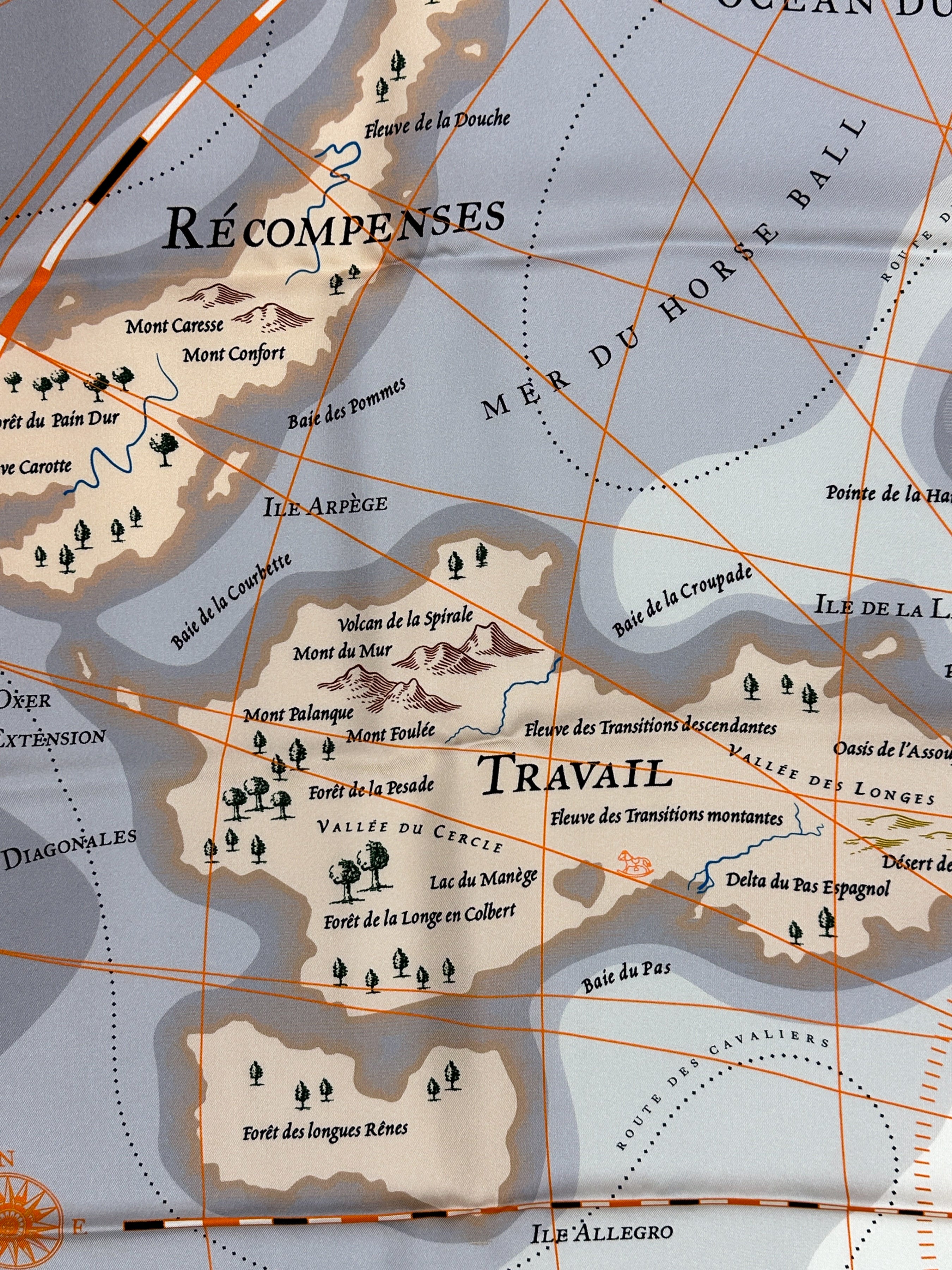 Hermès Planisphere d'un Monde Equestre Silk 140