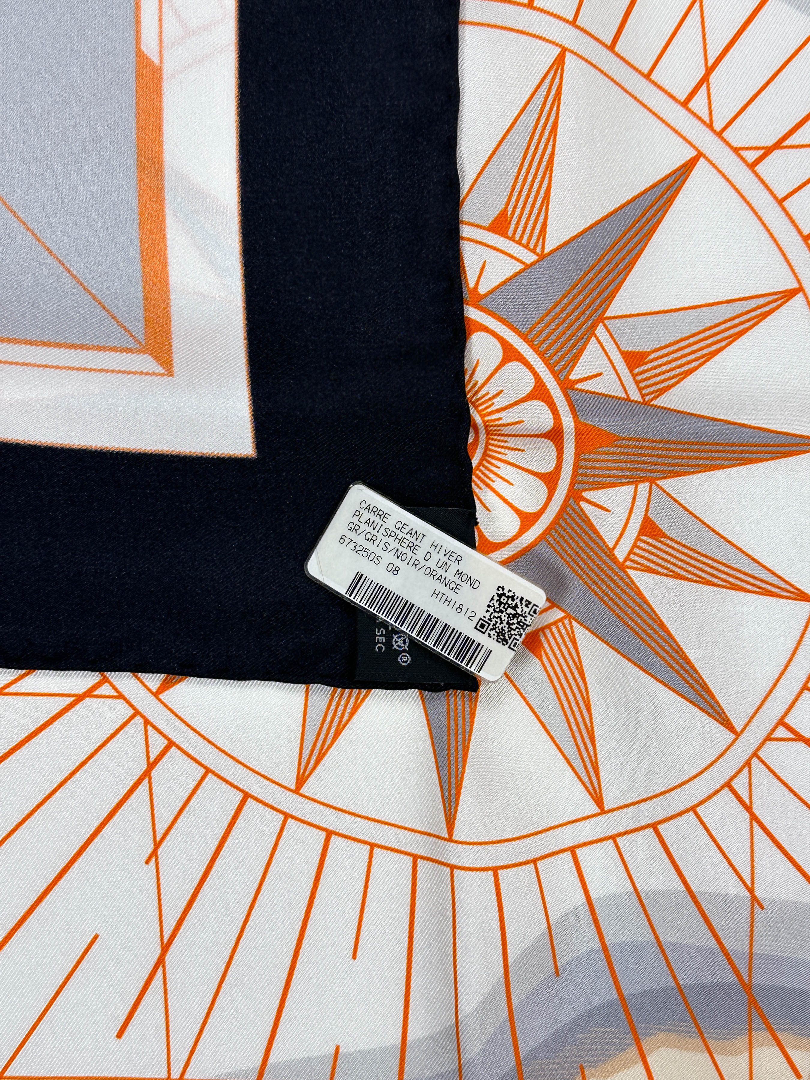 Hermès Planisphere d'un Monde Equestre Silk 140