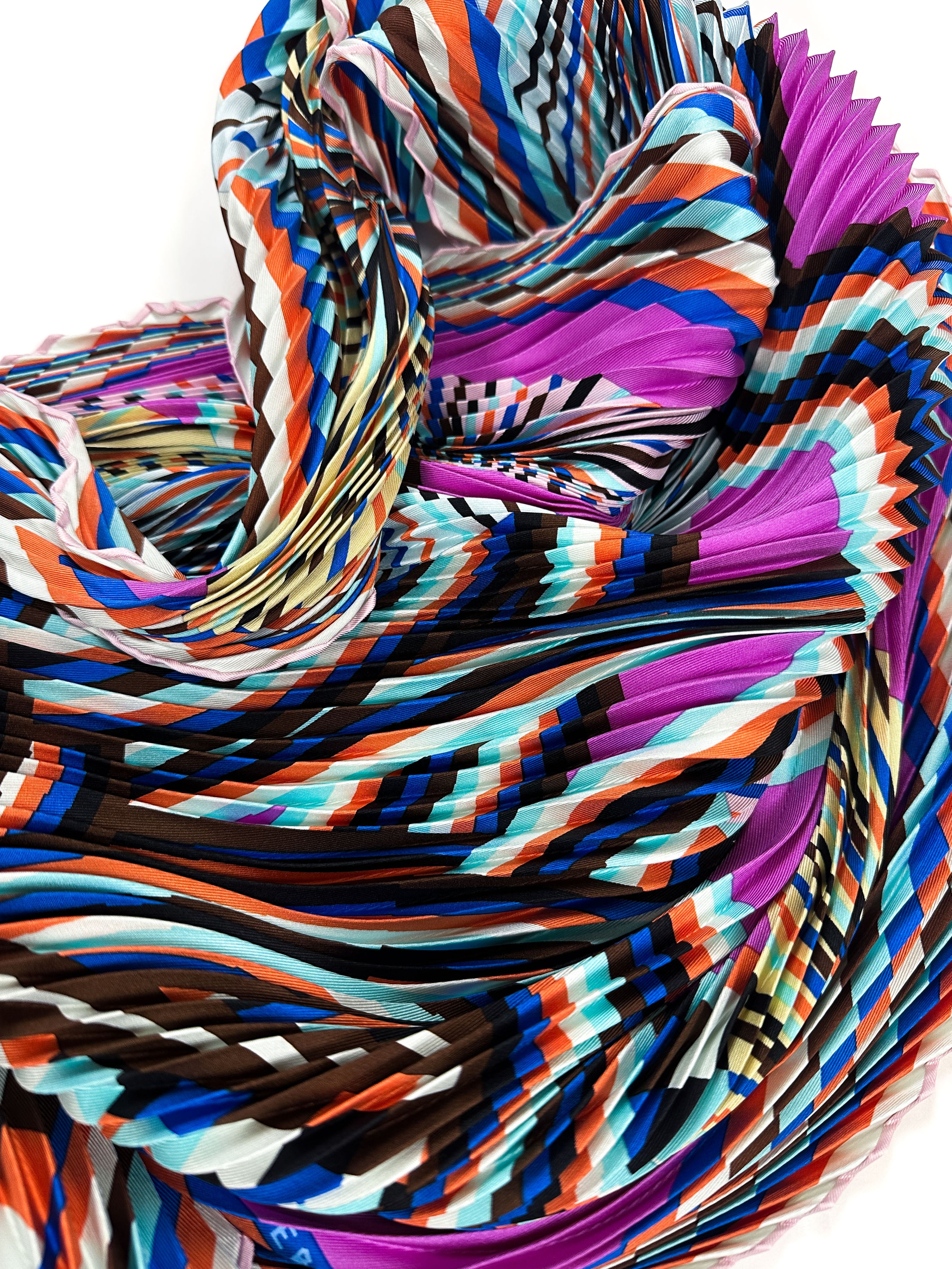 Hermès Flores Del Este Silk Plissé 140
