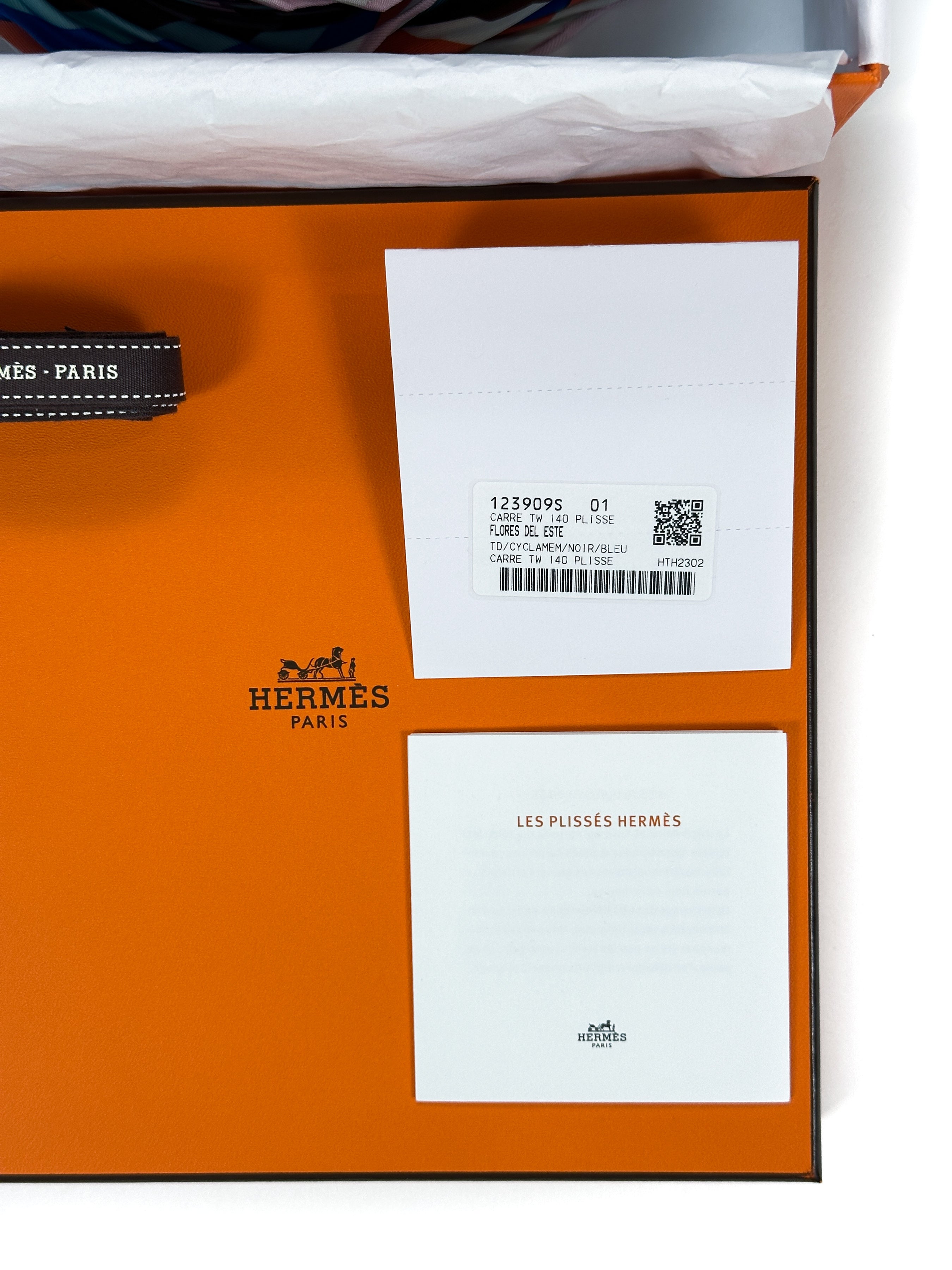 Hermès Flores Del Este Silk Plissé 140