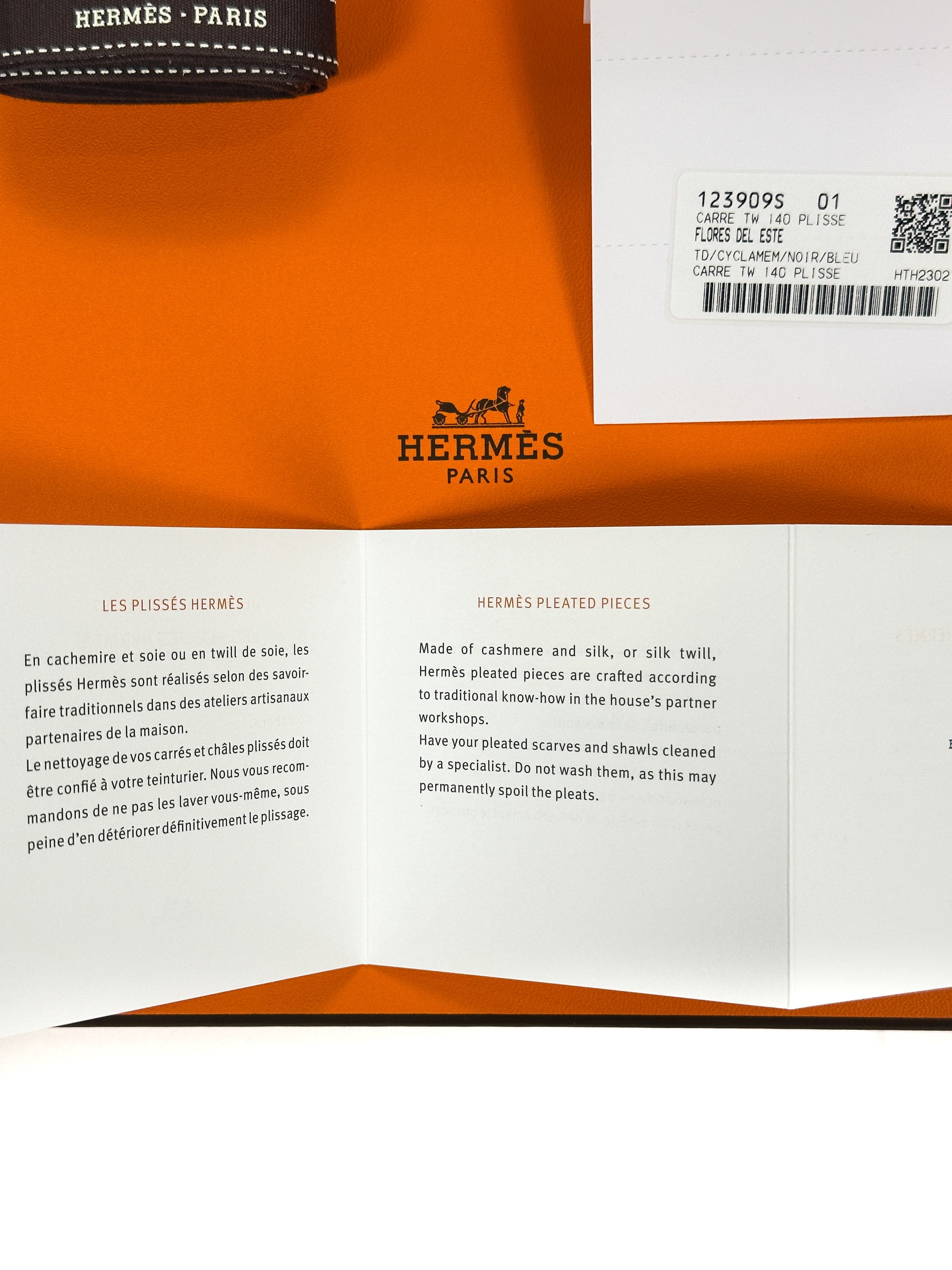 Hermès Flores Del Este Silk Plissé 140