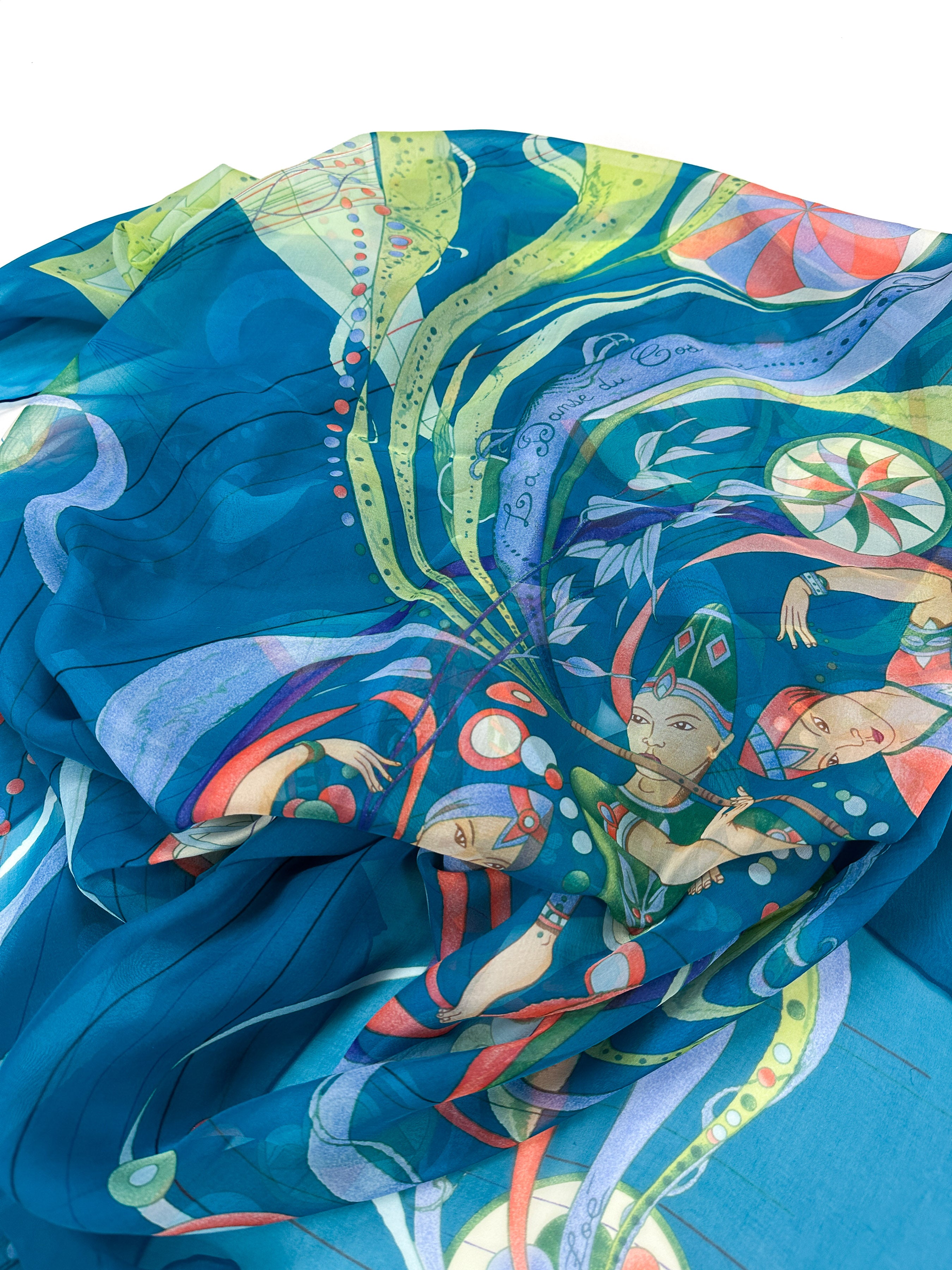 Hermès La Danse du Cosmos Mousseline 140