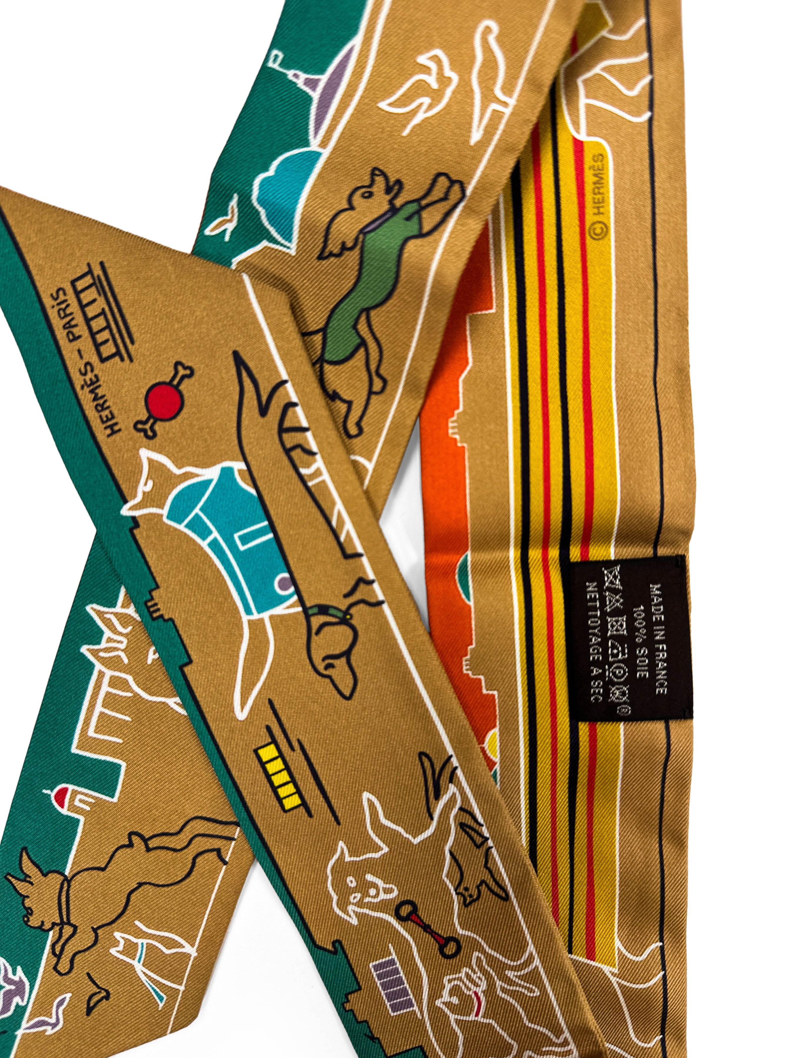 Hermès Les Chiens Parisiens Twilly