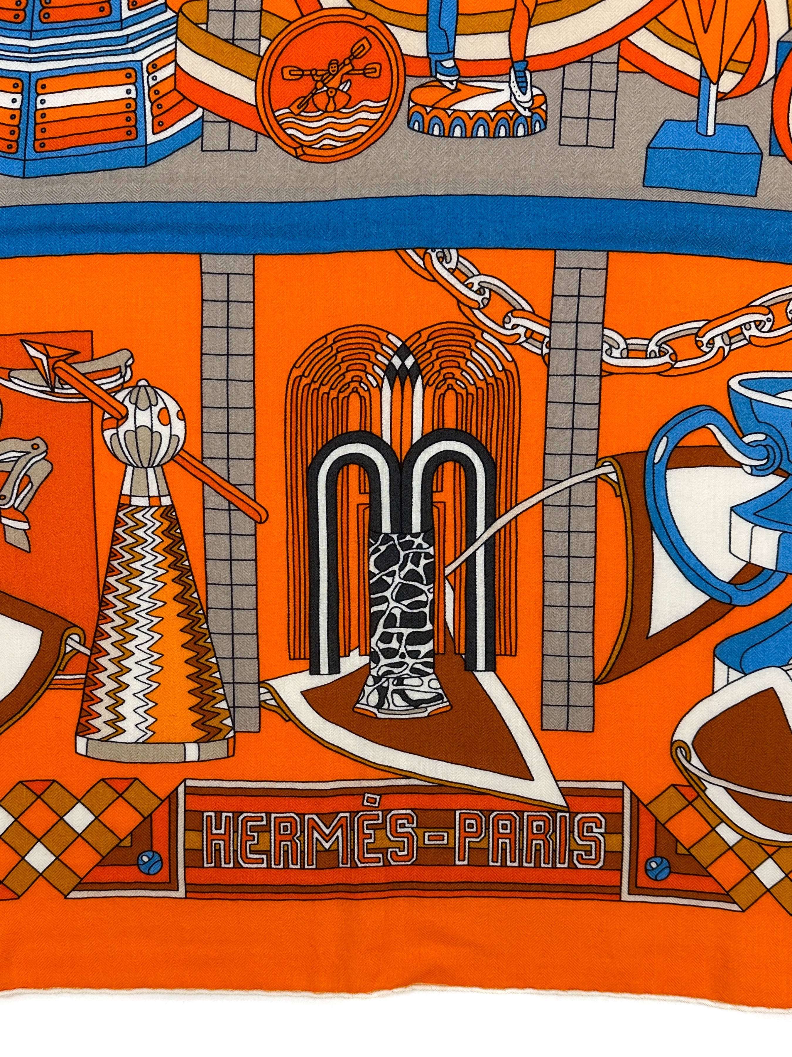 Hermès Les Trophées Cashmere Silk 140